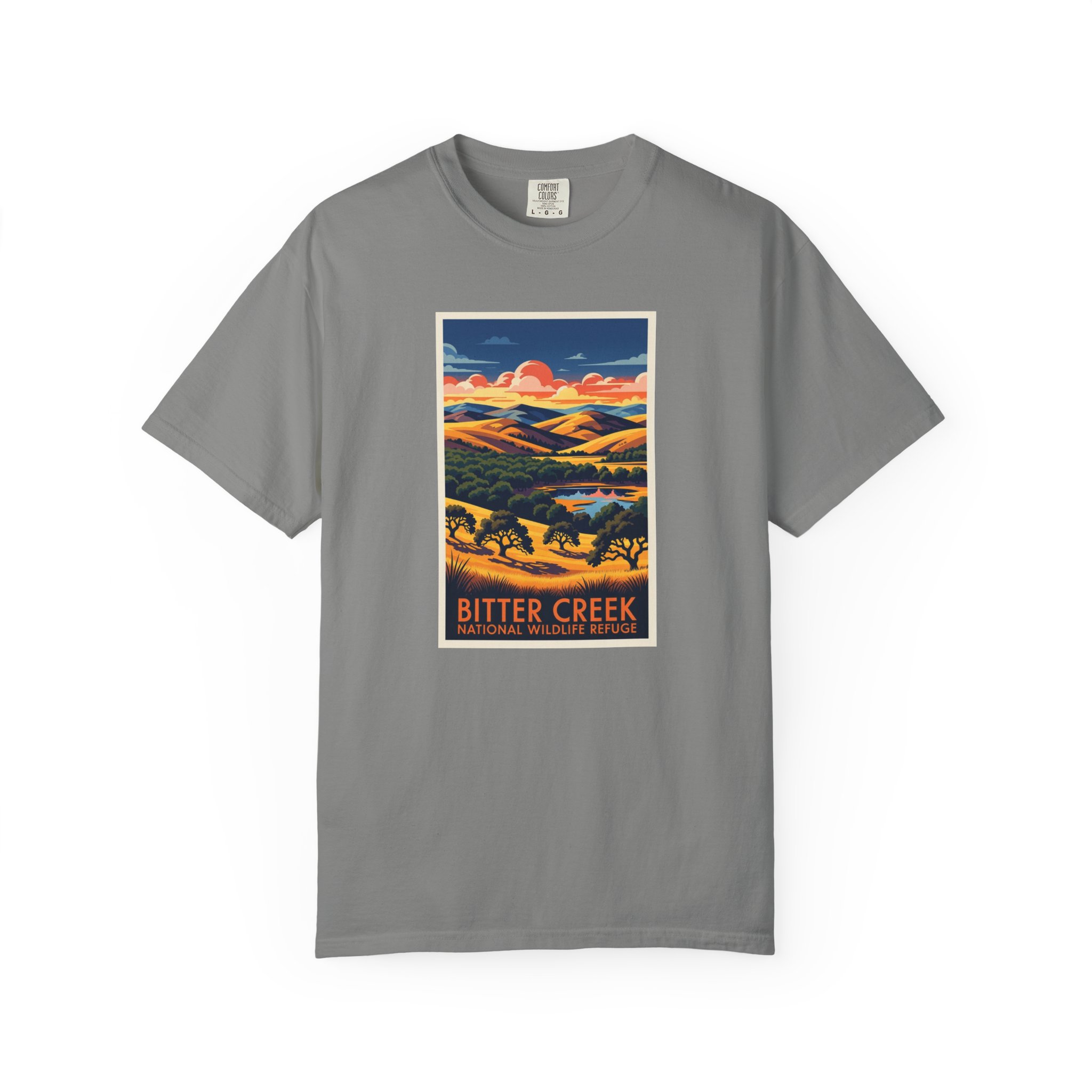 Bitter Creek National Wildlife Refuge WPA Style Unisex T-shirt - Image 7