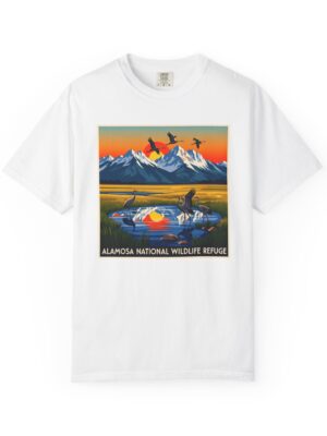 Alamosa National Wildlife Refuge WPA Style Unisex T-shirt