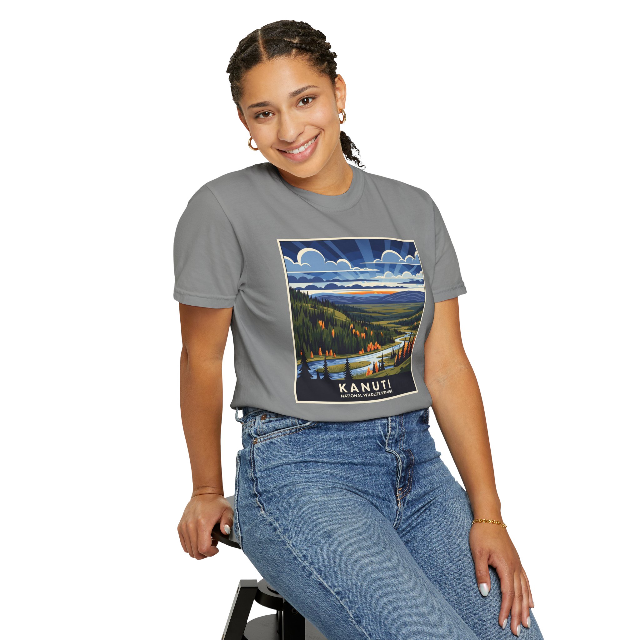Kanuti National Wildlife Refuge WPA Style Unisex T-shirt - Image 11