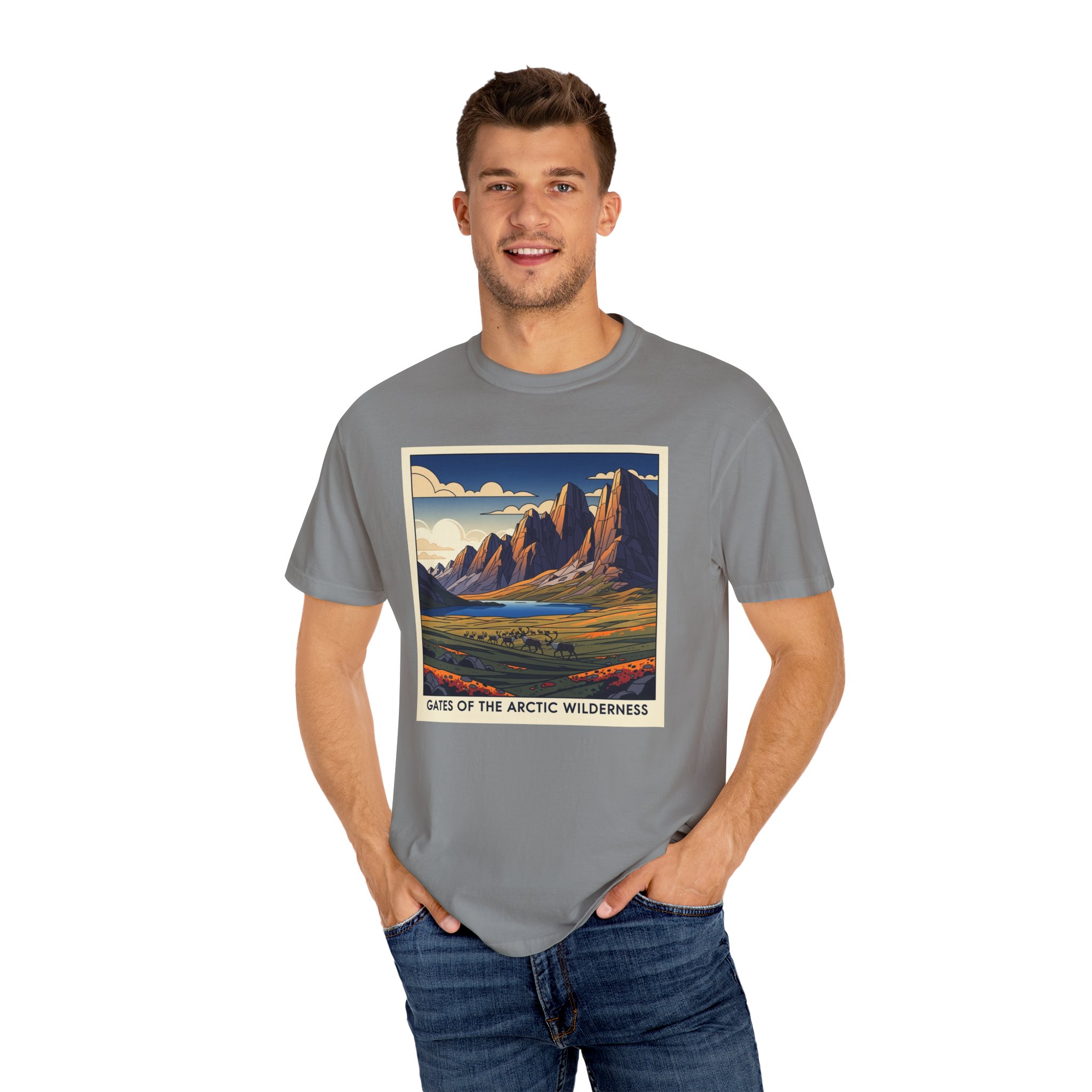 Gates of the Arctic Wilderness WPA Style Unisex T-shirt - Image 10