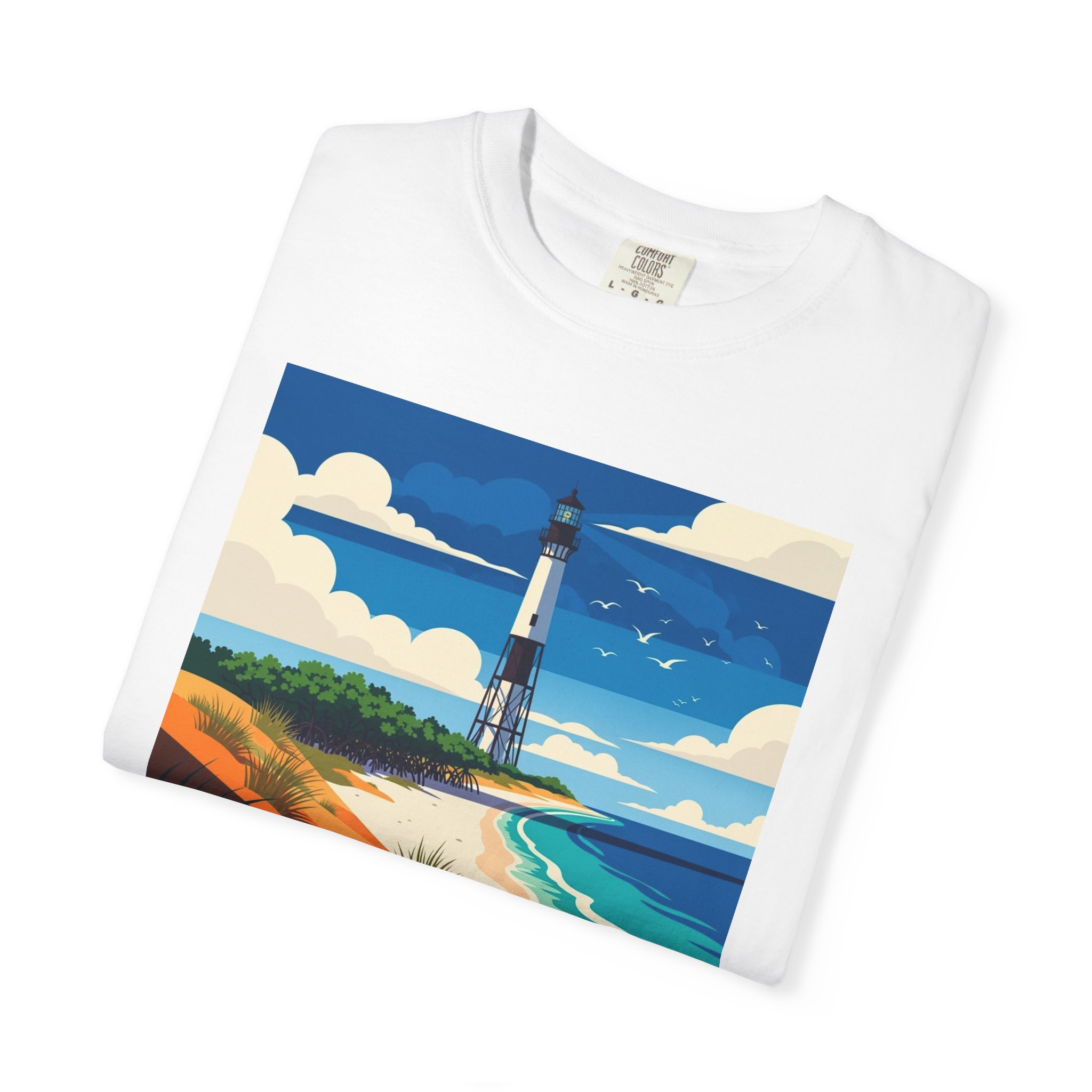 Egmont Key National Wildlife Refuge WPA Style Unisex T-shirt - Image 3