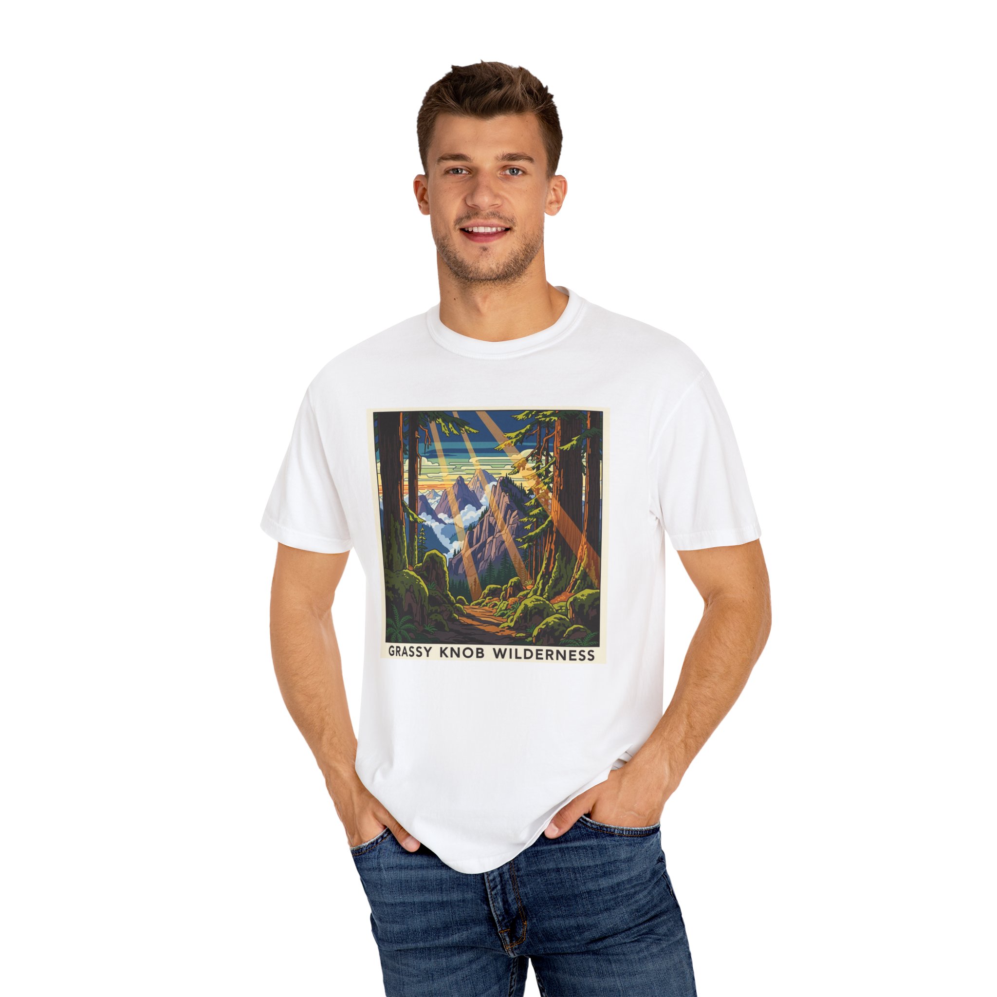 Grassy Knob Wilderness WPA Style Unisex T-shirt - Image 4