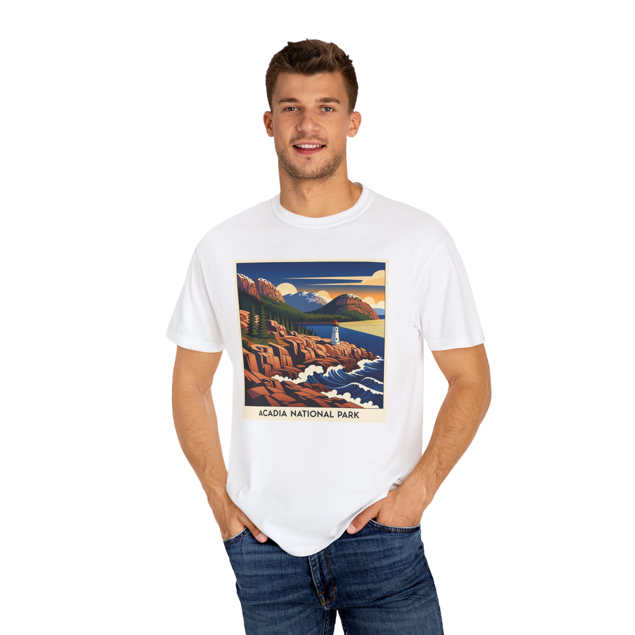 Acadia National Park WPA Style Unisex T-shirt - Image 4