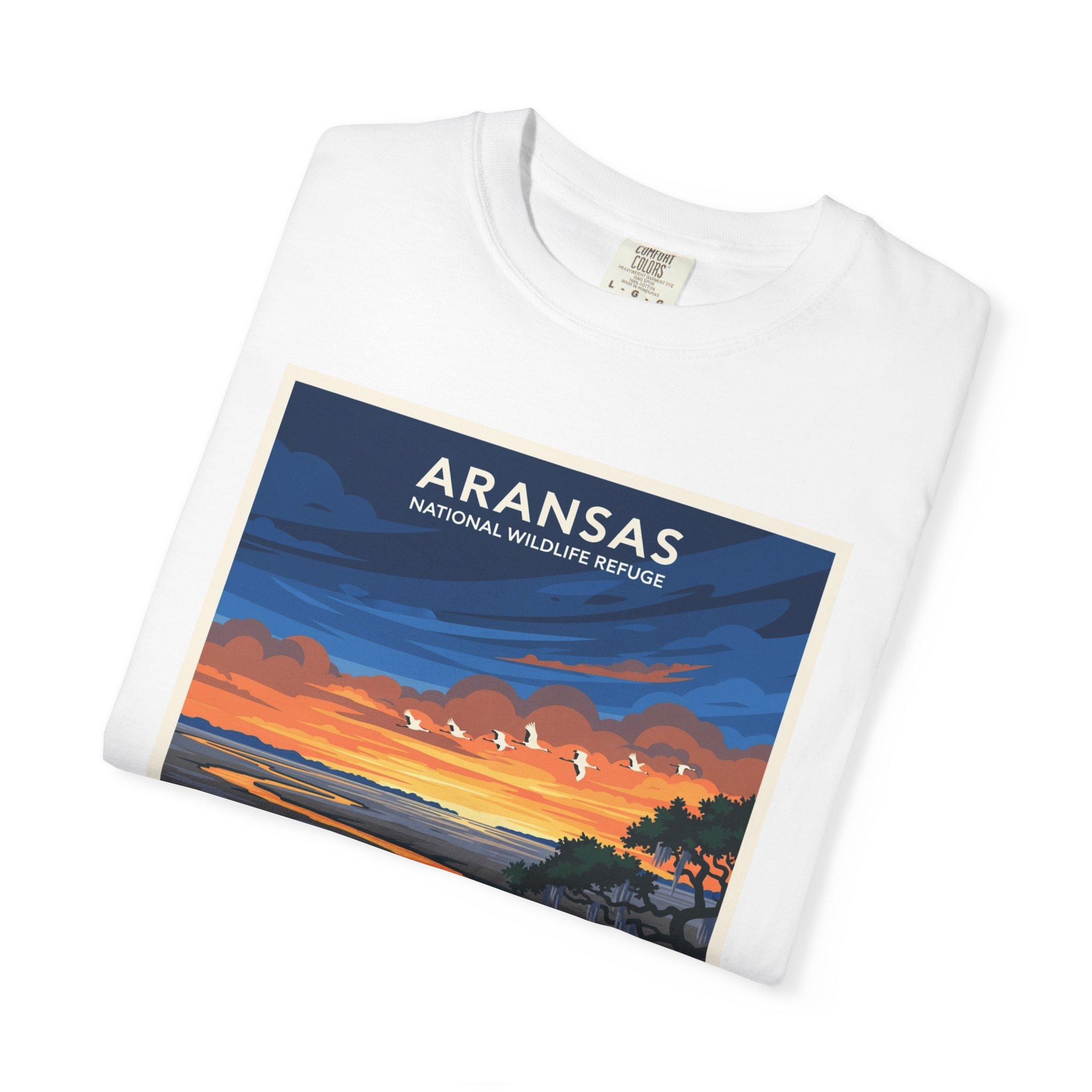 Aransas National Wildlife Refuge WPA Style Unisex T-shirt - Image 3