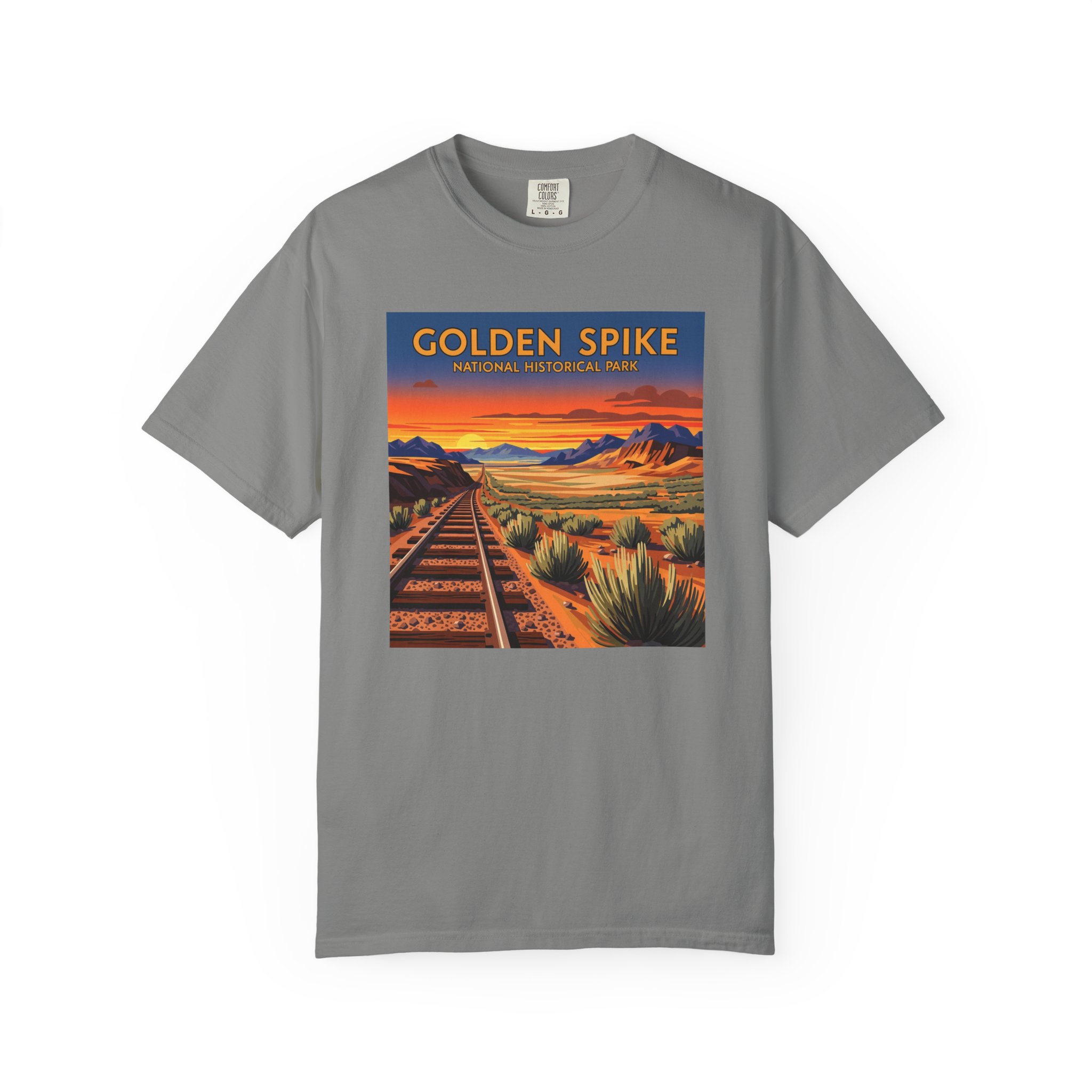 Golden Spike National Historical Park WPA Style Unisex T-shirt - Image 7
