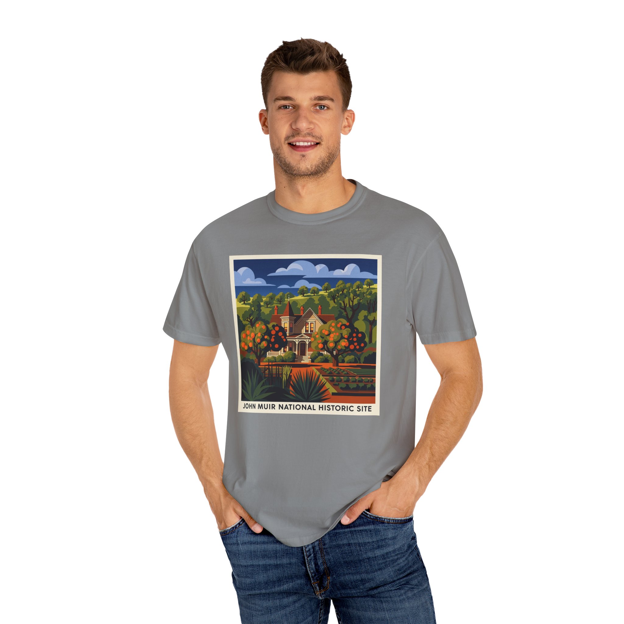 John Muir Wilderness WPA Style Unisex T-shirt - Image 10