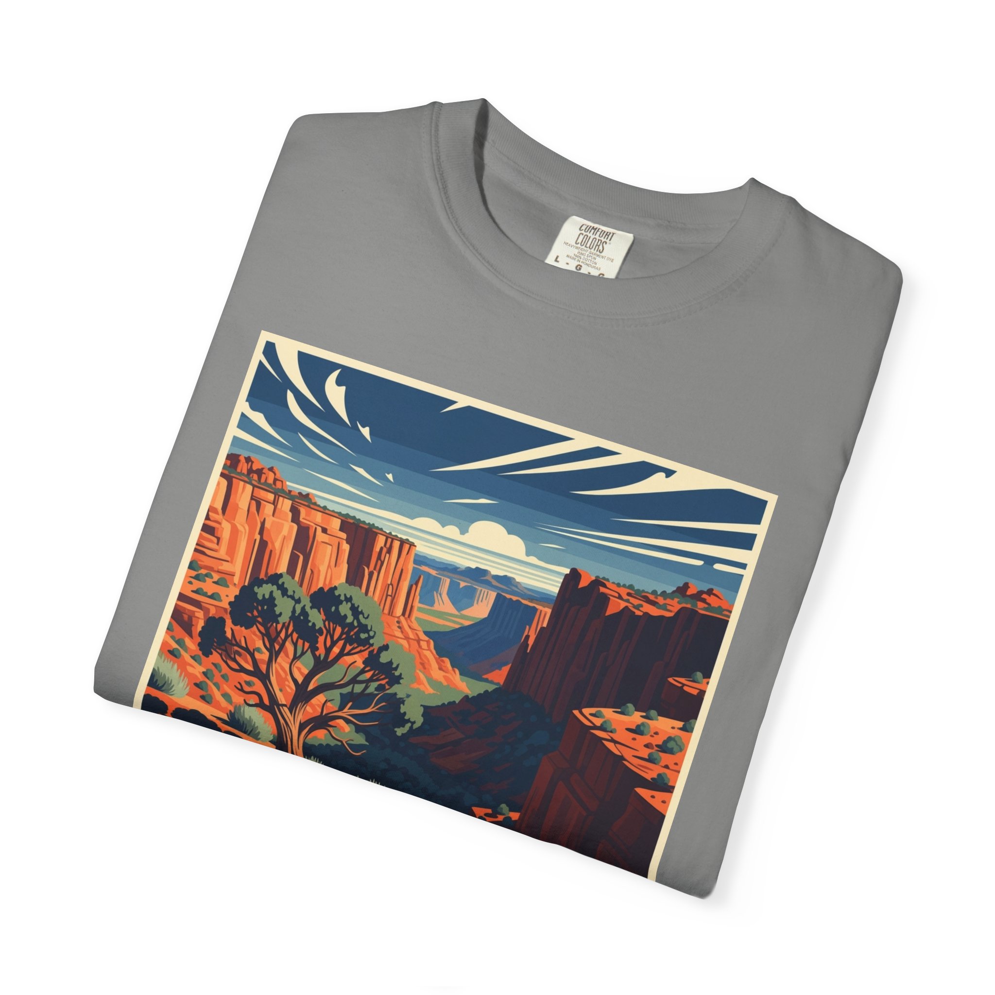 East Fork High Rock Canyon Wilderness WPA Style Unisex T-shirt - Image 9