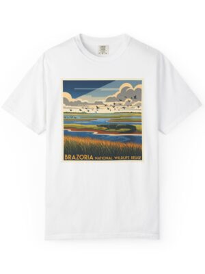 Brazoria National Wildlife Refuge WPA Style Unisex T-shirt