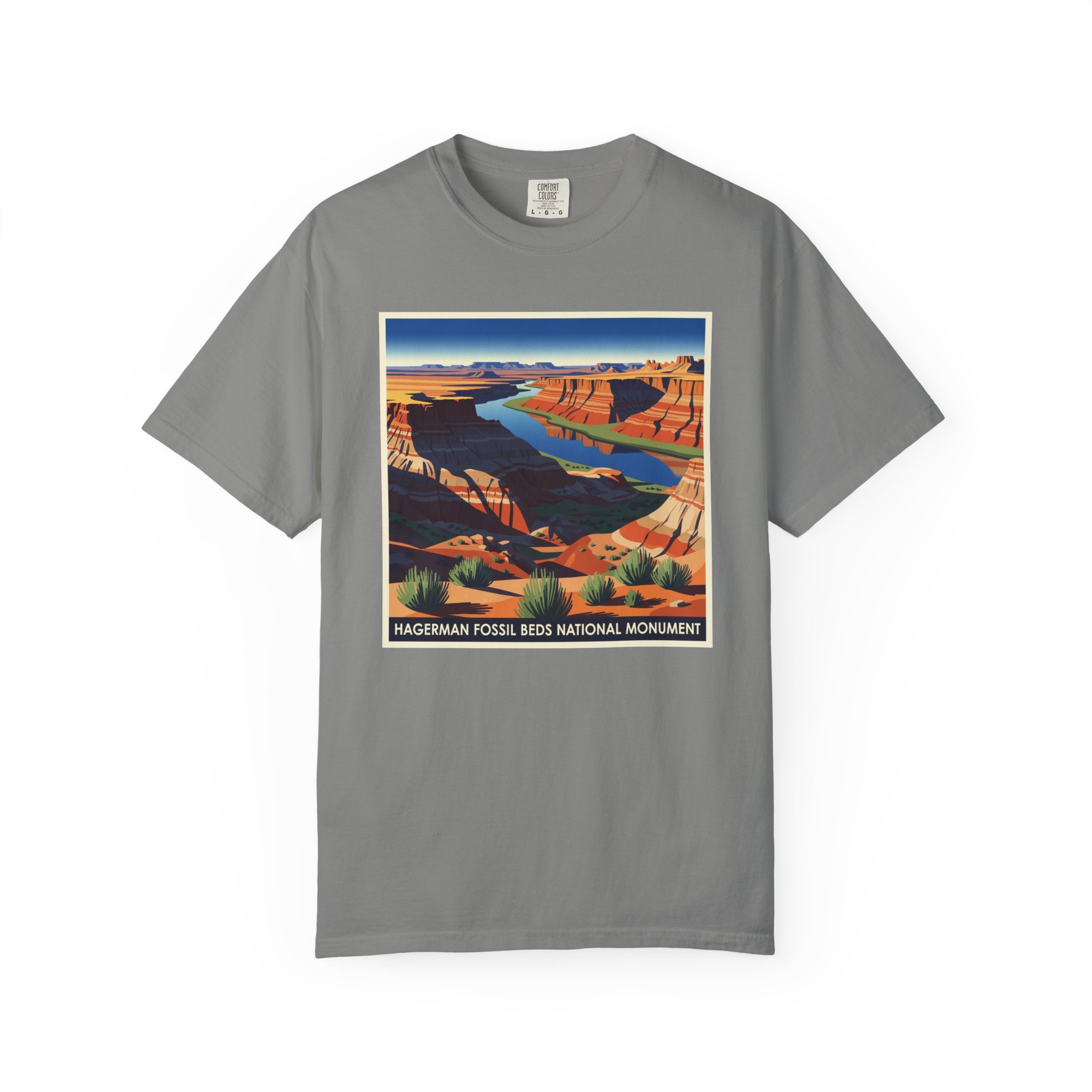 Hagerman Fossil Beds National Monument WPA Style Unisex T-shirt - Image 7