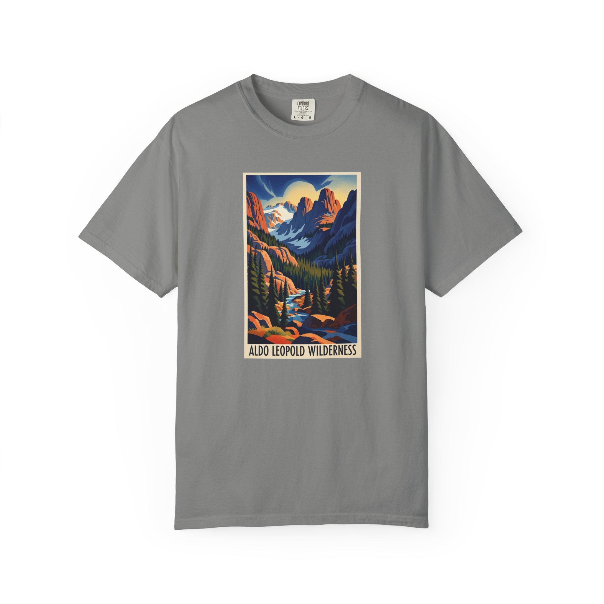 Aldo Leopold Wilderness WPA Style Unisex T-shirt - Image 7