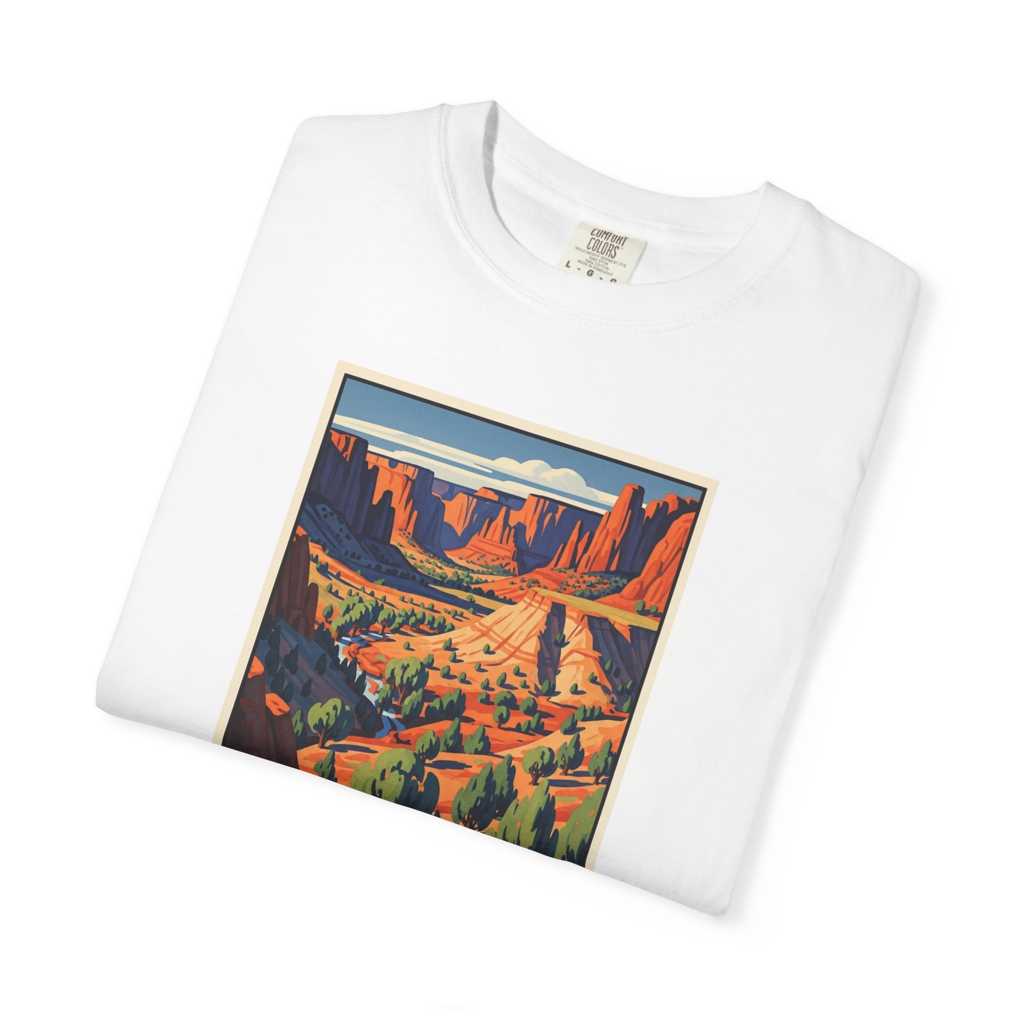 Cottonwood Forest Wilderness WPA Style Unisex T-shirt - Image 3