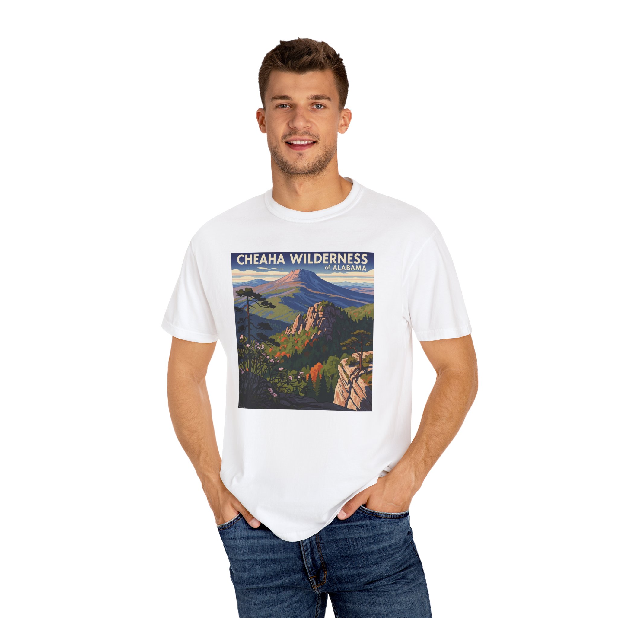 Cheaha Wilderness WPA Style Unisex T-shirt - Image 4