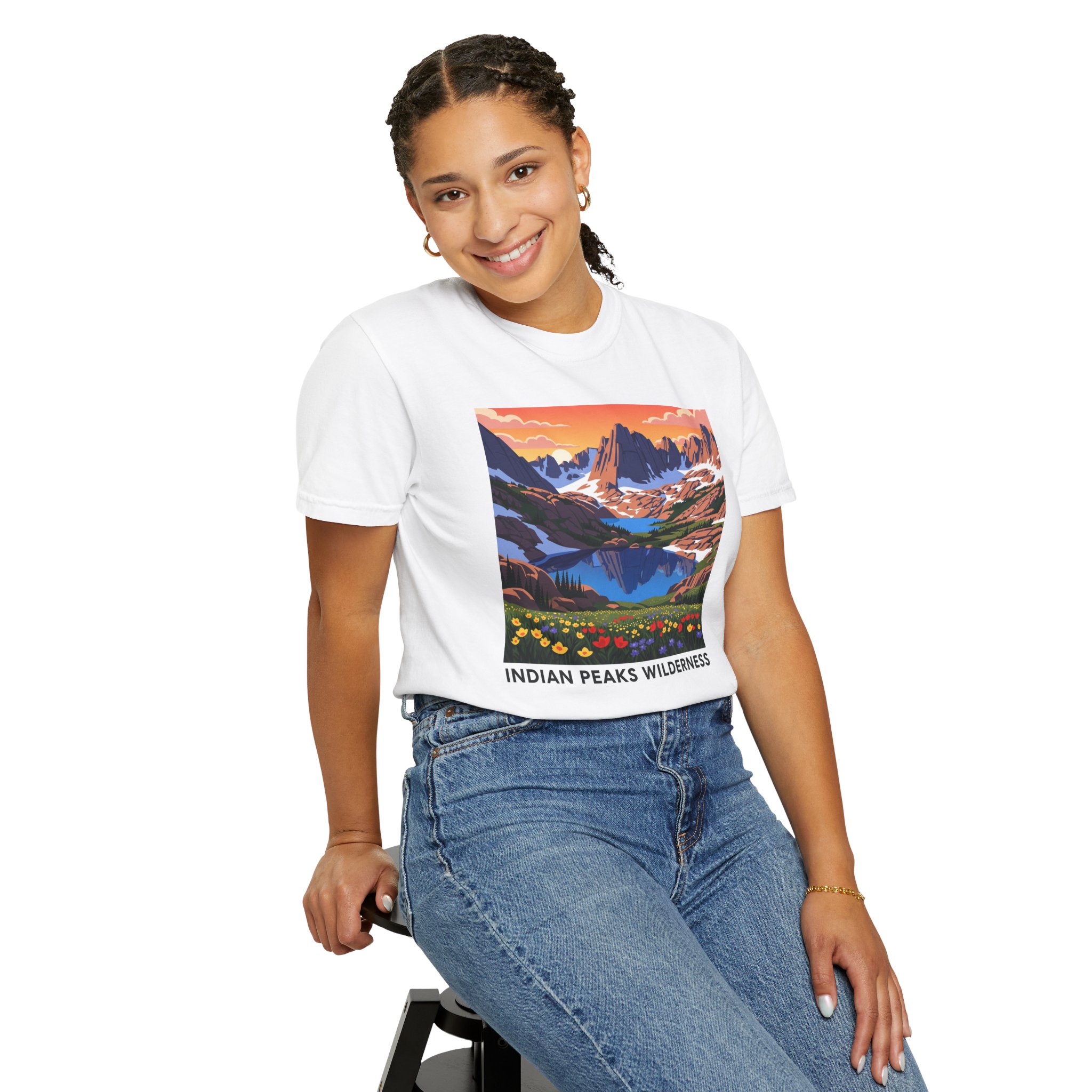 Indian Peaks Wilderness WPA Style Unisex T-shirt - Image 5