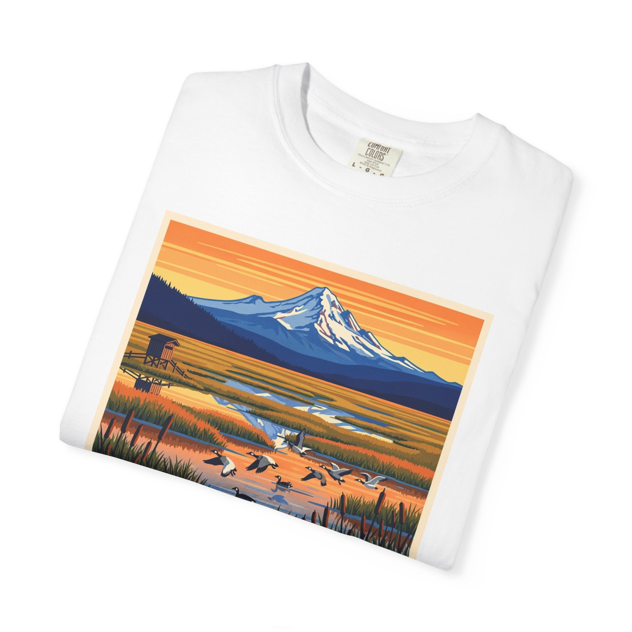 Conboy Lake National Wildlife Refuge WPA Style Unisex T-shirt - Image 3