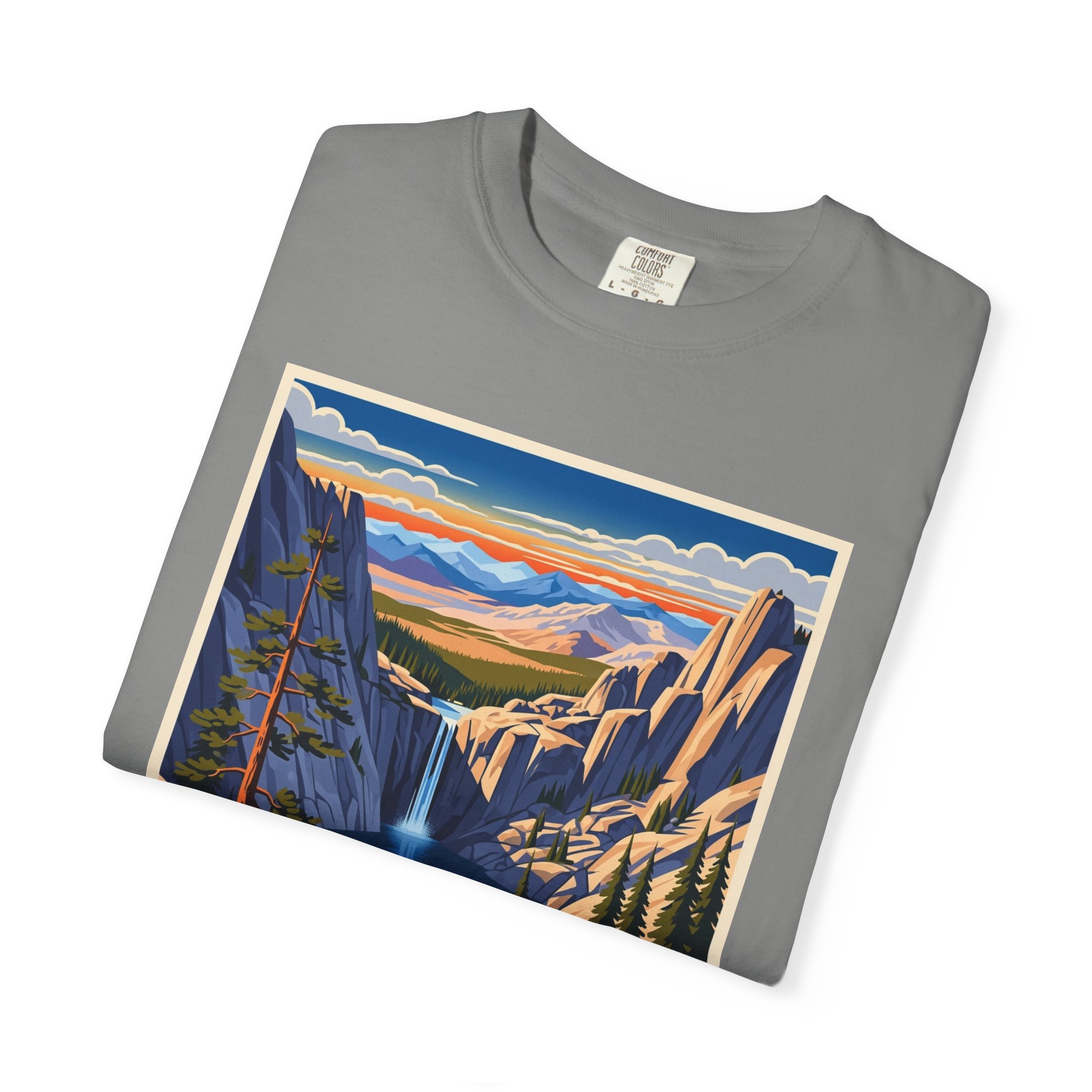 Great Falls Basin Wilderness WPA Style Unisex T-shirt - Image 9
