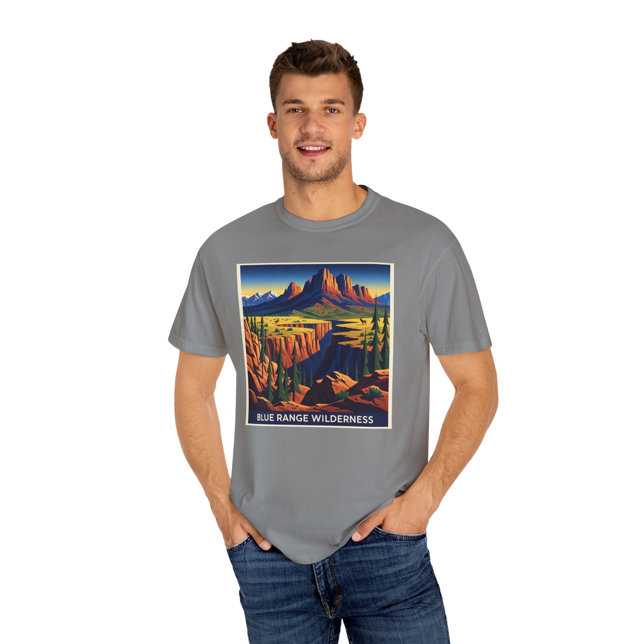 Blue Range Wilderness WPA Style Unisex T-shirt - Image 10