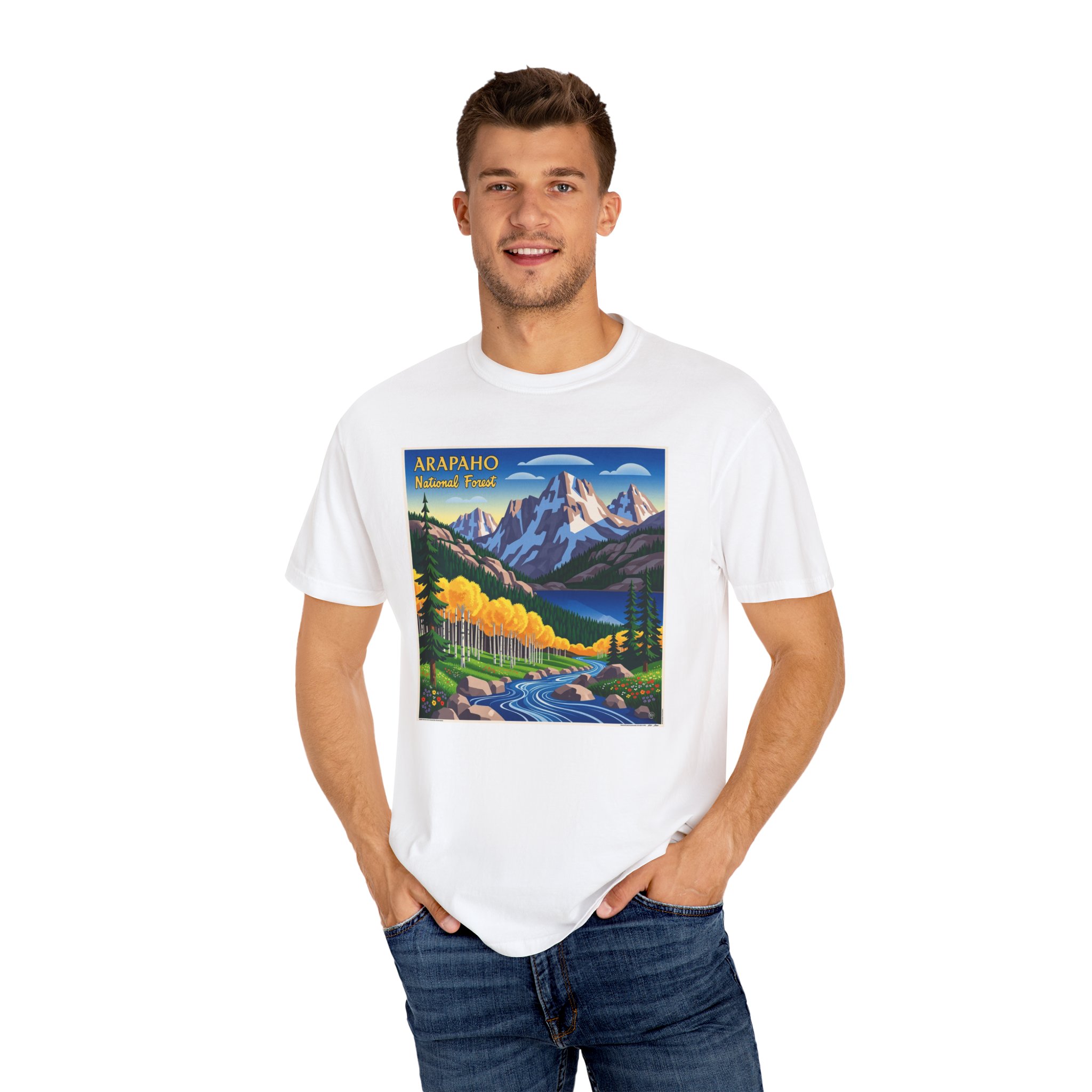 Arapaho National Forest WPA Style Unisex T-shirt - Image 4
