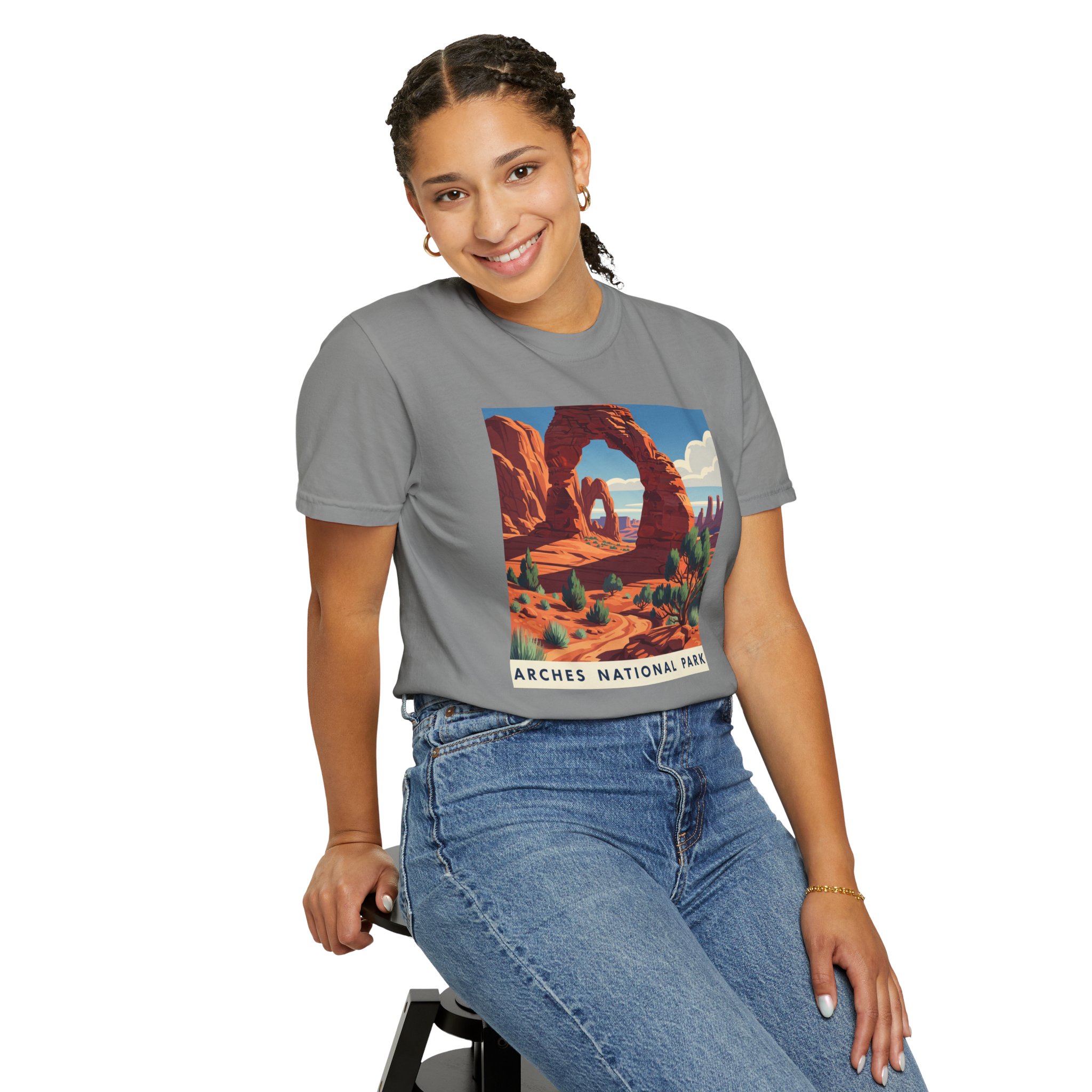 Arches National Park WPA Style Unisex T-shirt - Image 11