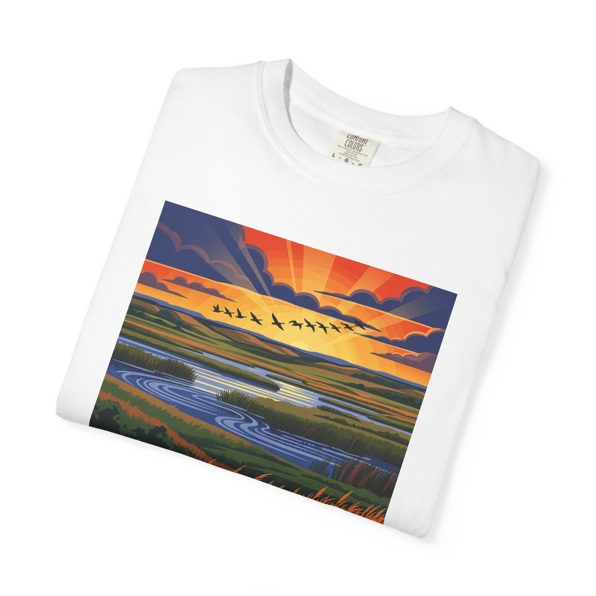 Flint Hills National Wildlife Refuge WPA Style Unisex T-shirt - Image 3