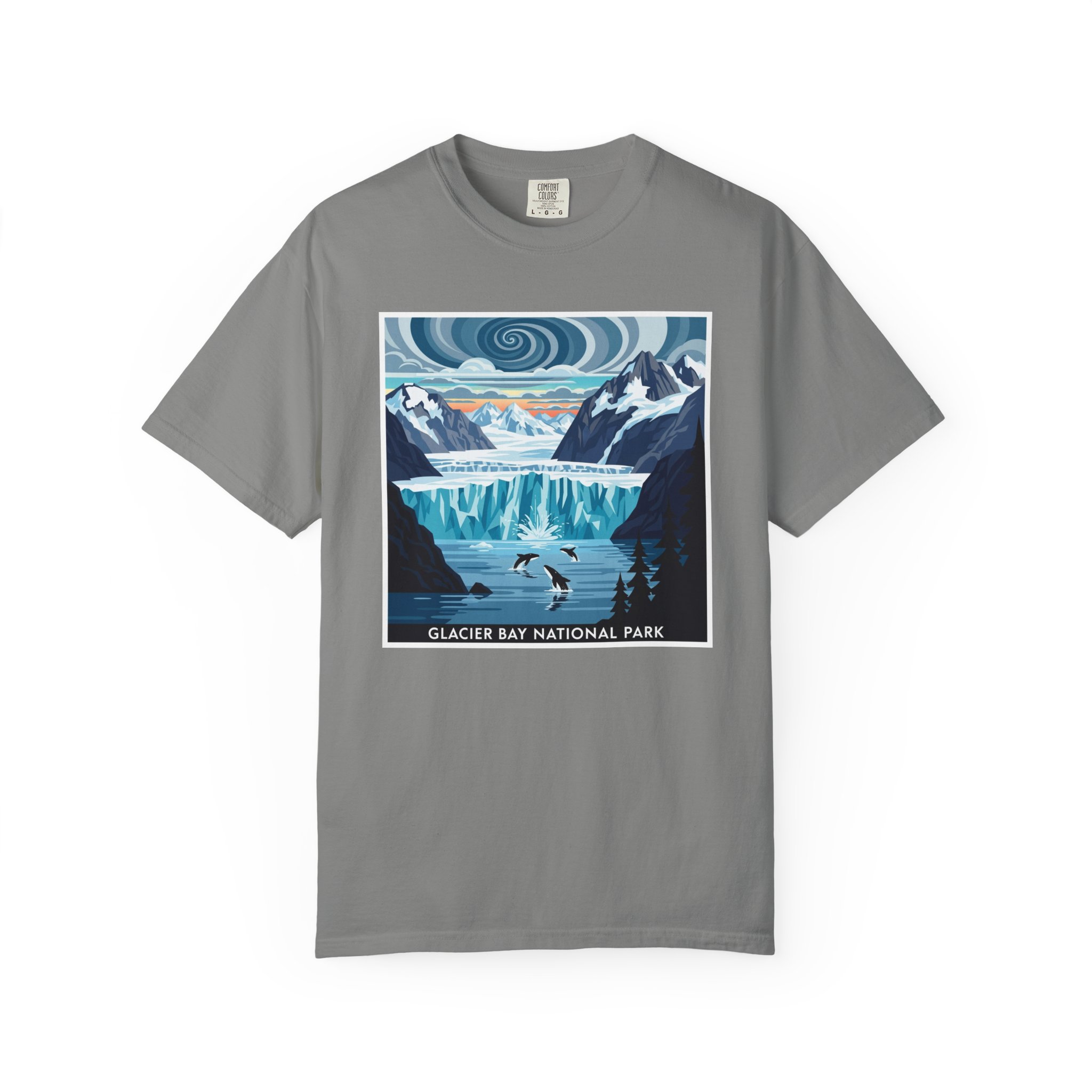 Glacier Bay National Park WPA Style Unisex T-shirt - Image 7