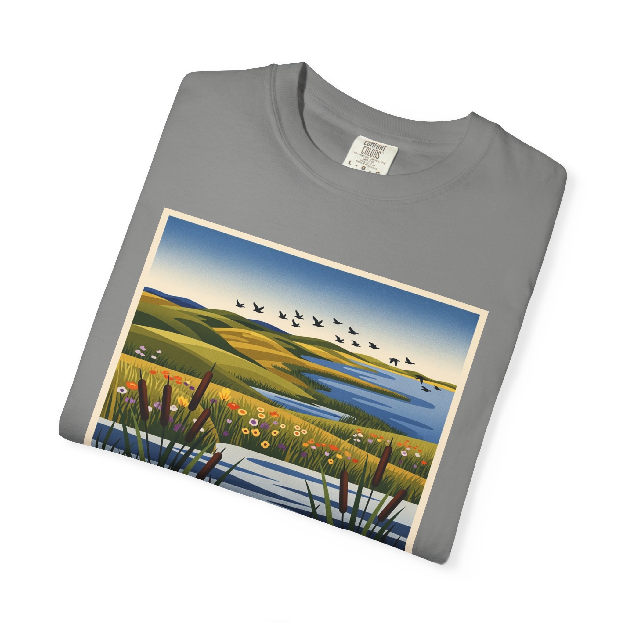 Hobart Lake National Wildlife Refuge WPA Style Unisex T-shirt - Image 9