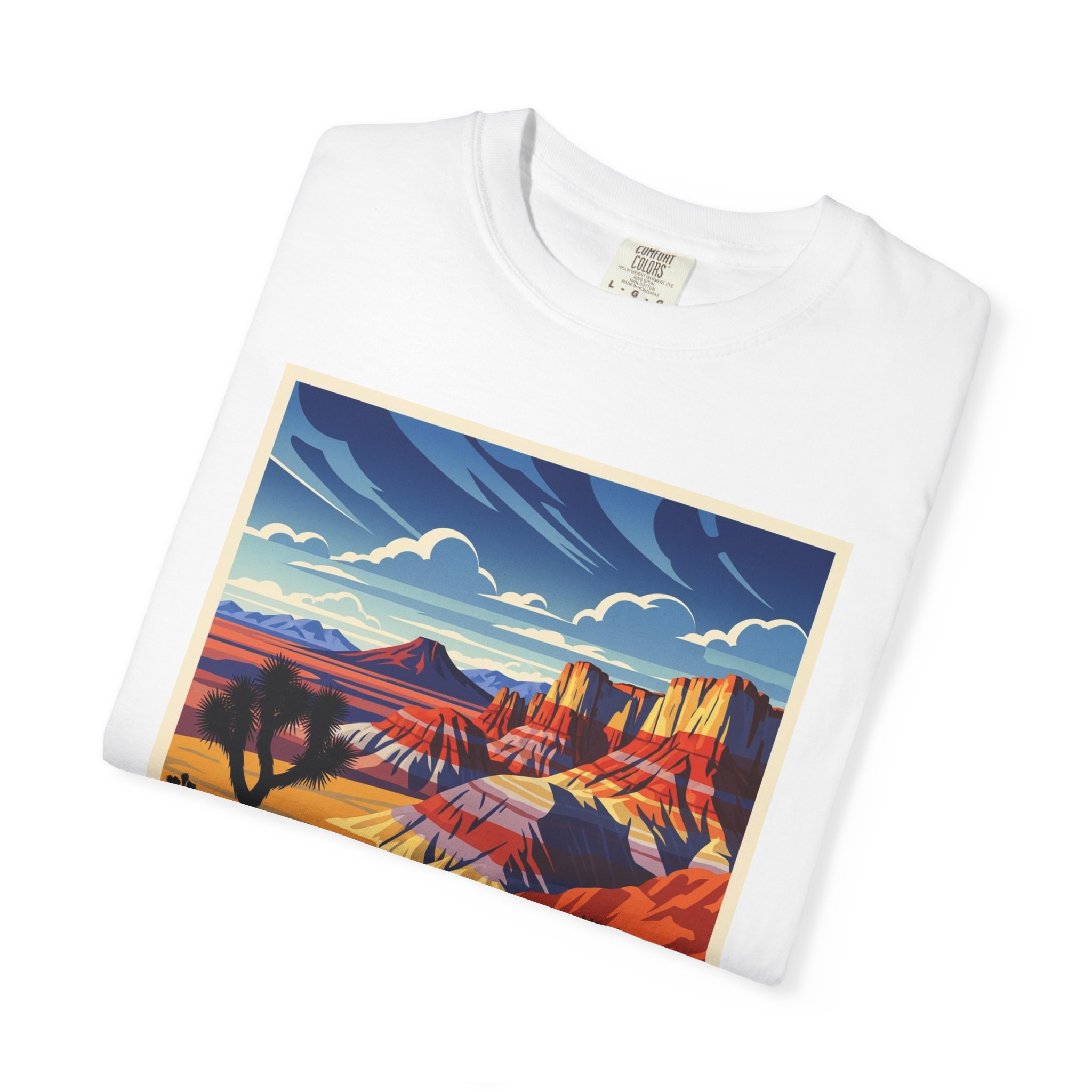 Calico Mountains Wilderness WPA Style Unisex T-shirt - Image 3