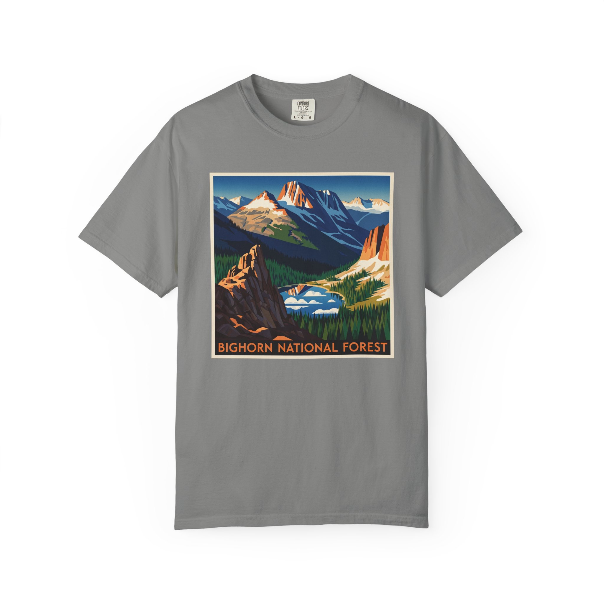 Bighorn National Forest WPA Style Unisex T-shirt - Image 7