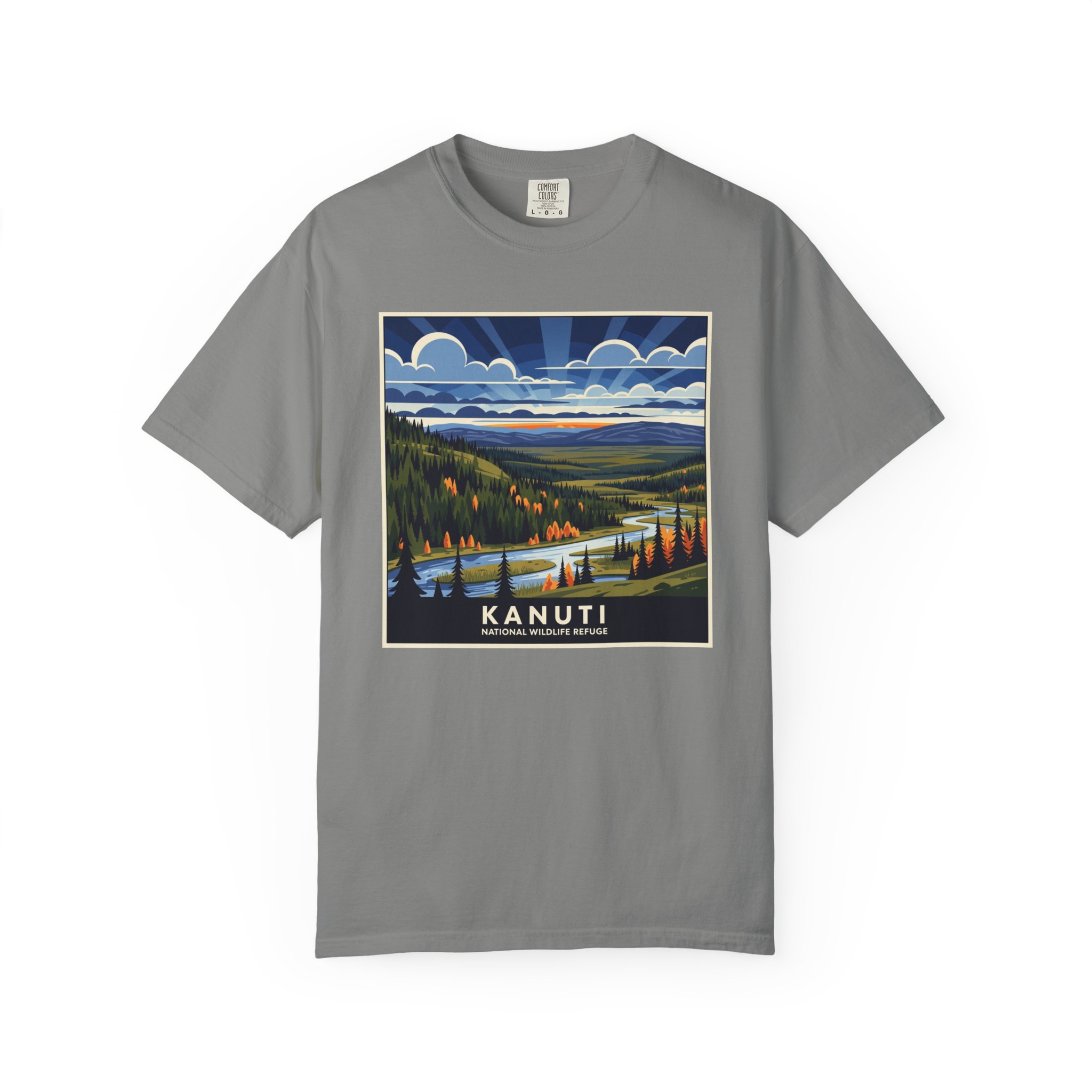 Kanuti National Wildlife Refuge WPA Style Unisex T-shirt - Image 7