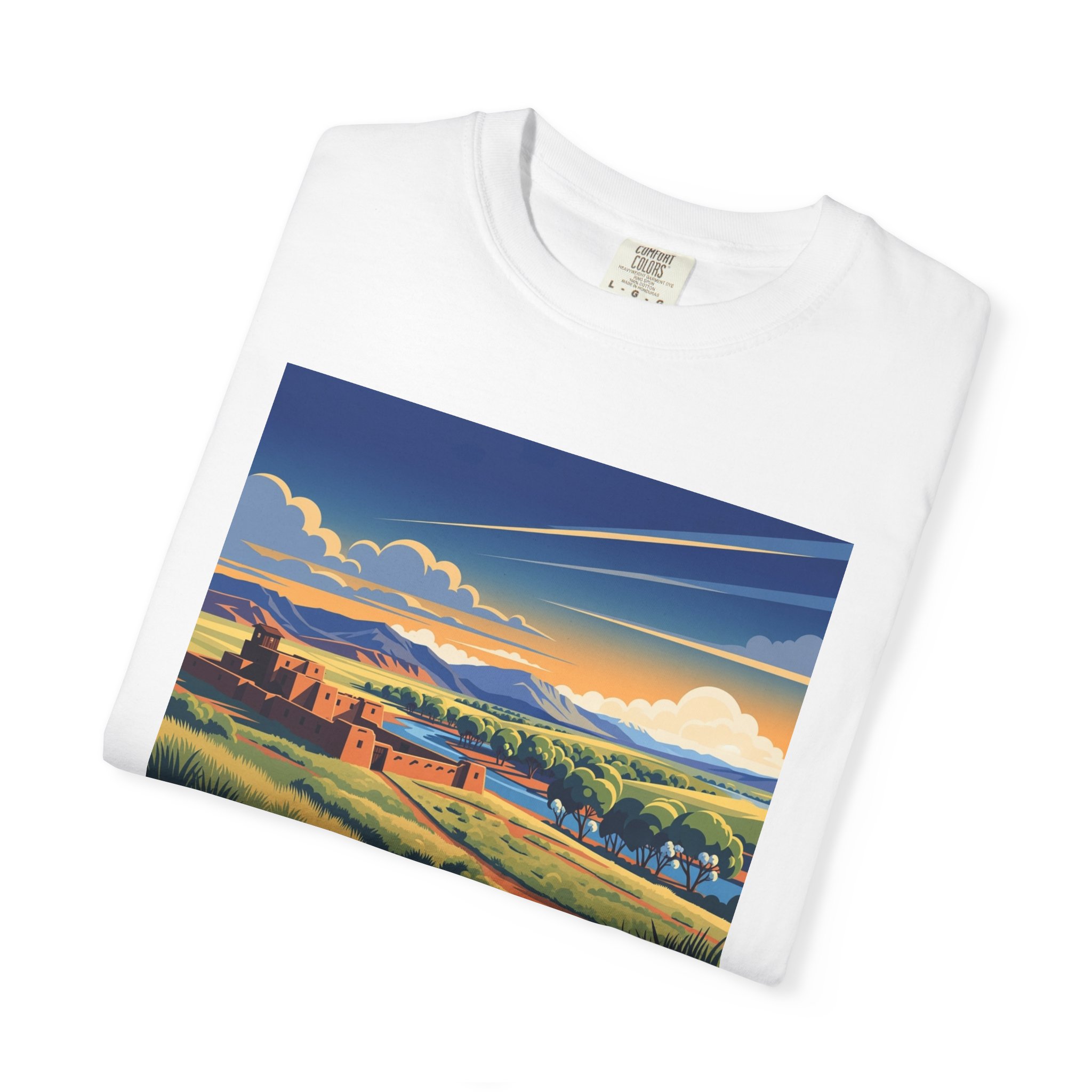 Bent's Old Fort National Historic Site WPA Style Unisex T-shirt - Image 3