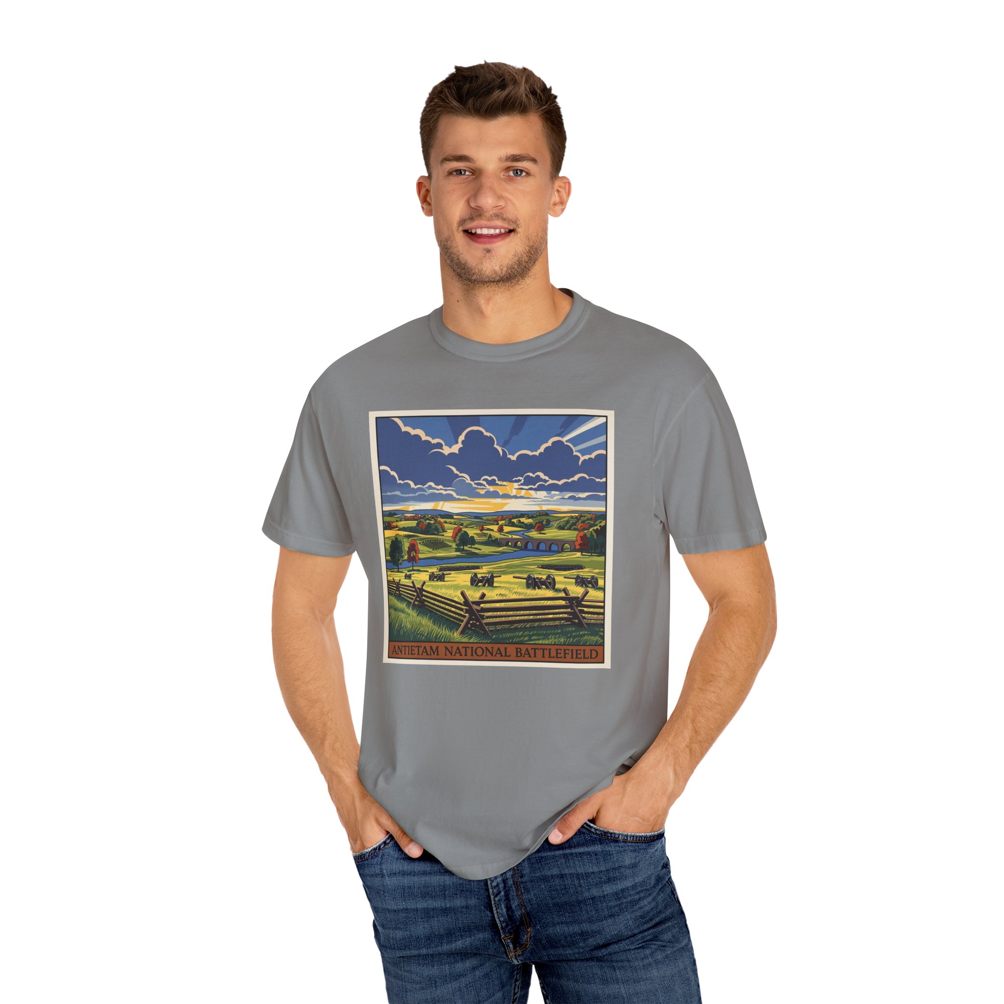 Antietam National Battlefield WPA Style Unisex T-shirt - Image 10