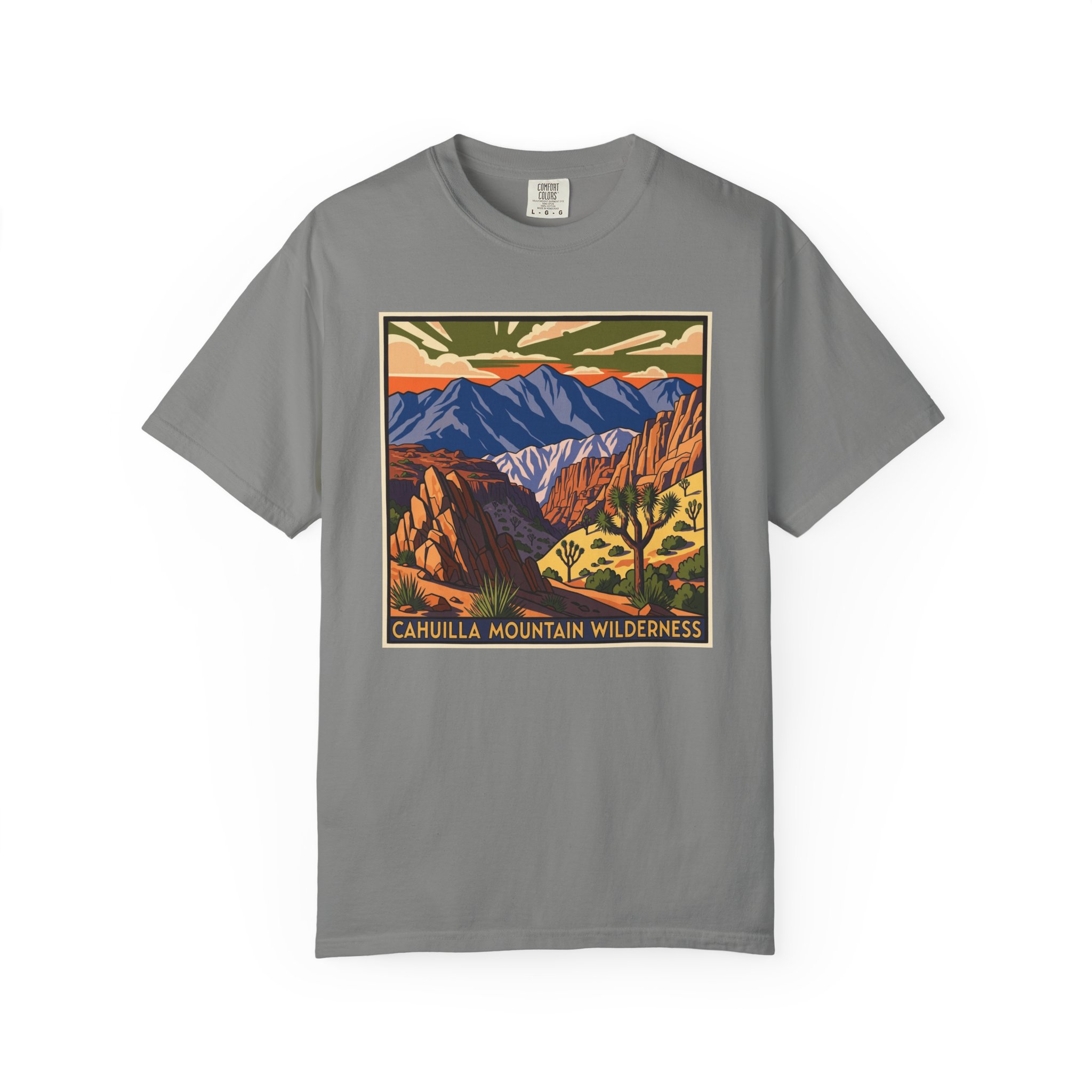 Cahuilla Mountain Wilderness WPA Style Unisex T-shirt - Image 7