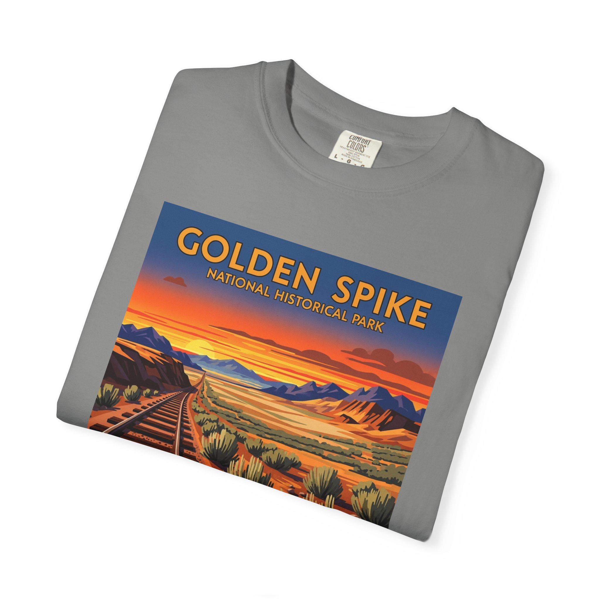 Golden Spike National Historical Park WPA Style Unisex T-shirt - Image 9