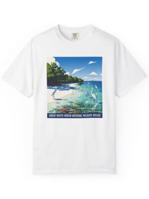 Great White Heron National Wildlife Refuge WPA Style Unisex T-shirt