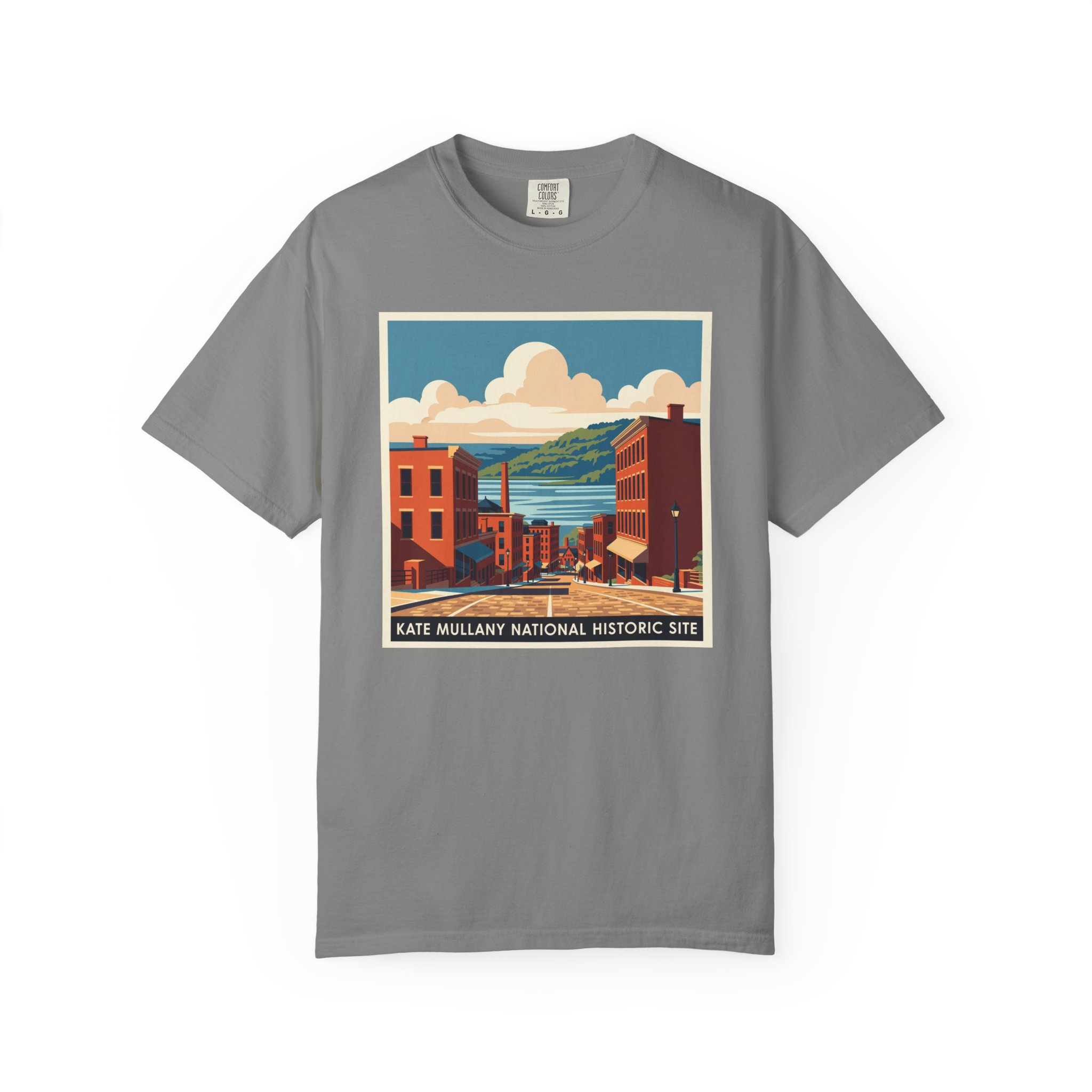 Kate Mullany National Historic Site WPA Style Unisex T-shirt - Image 7