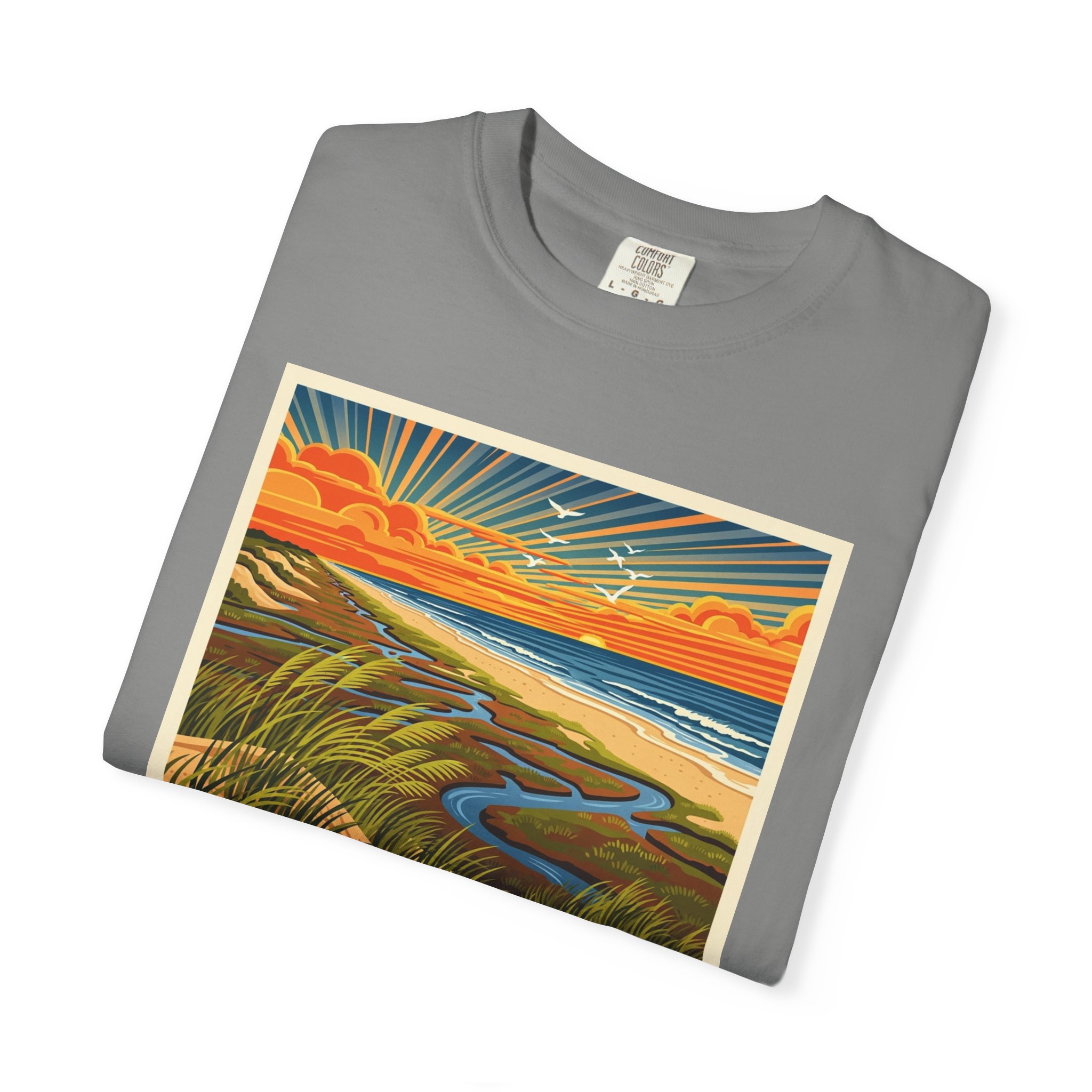 Bon Secour National Wildlife Refuge WPA Style Unisex T-shirt - Image 9