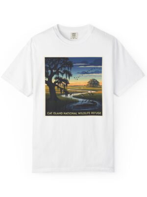 Cat Island National Wildlife Refuge WPA Style Unisex T-shirt