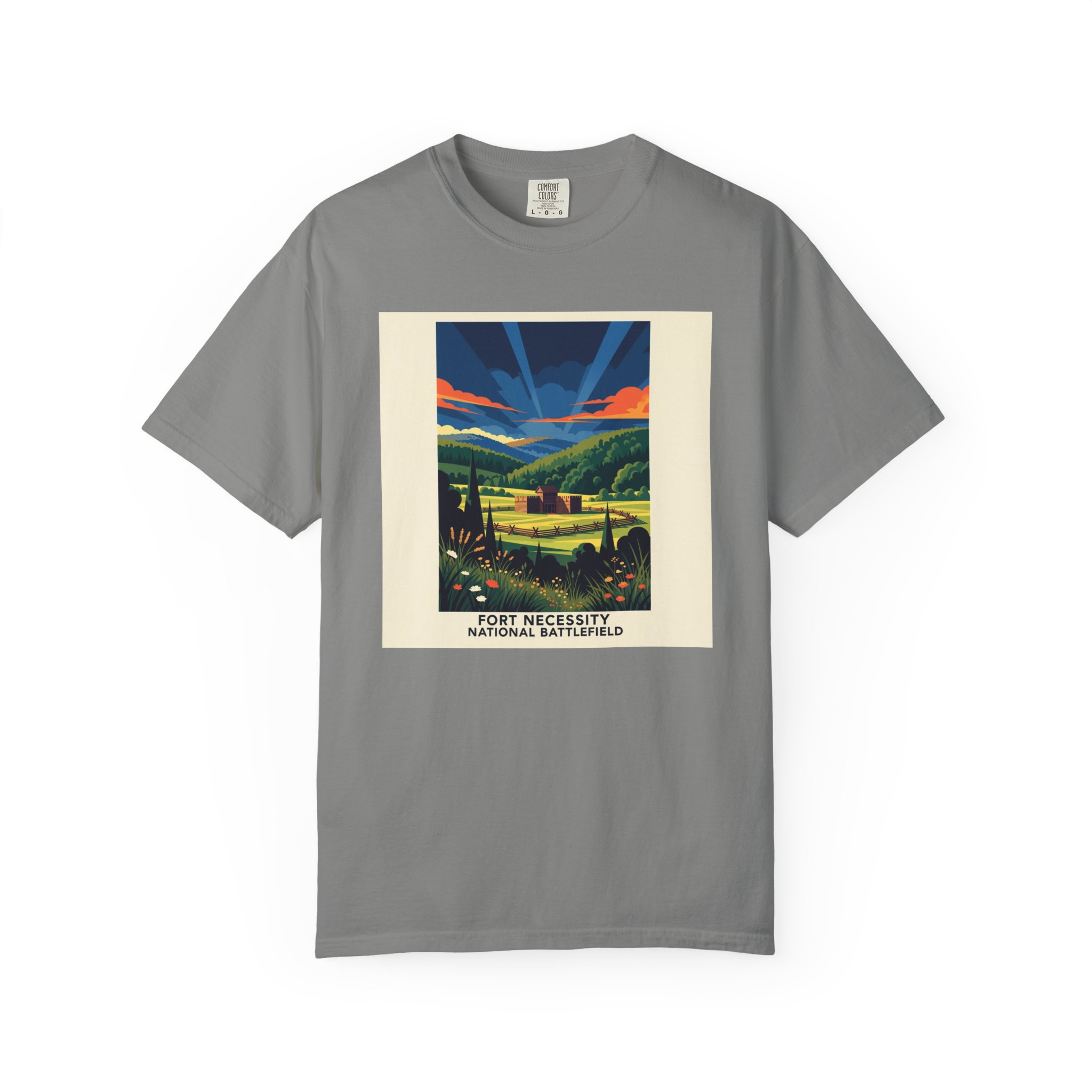 Fort Necessity National Battlefield WPA Style Unisex T-shirt - Image 7