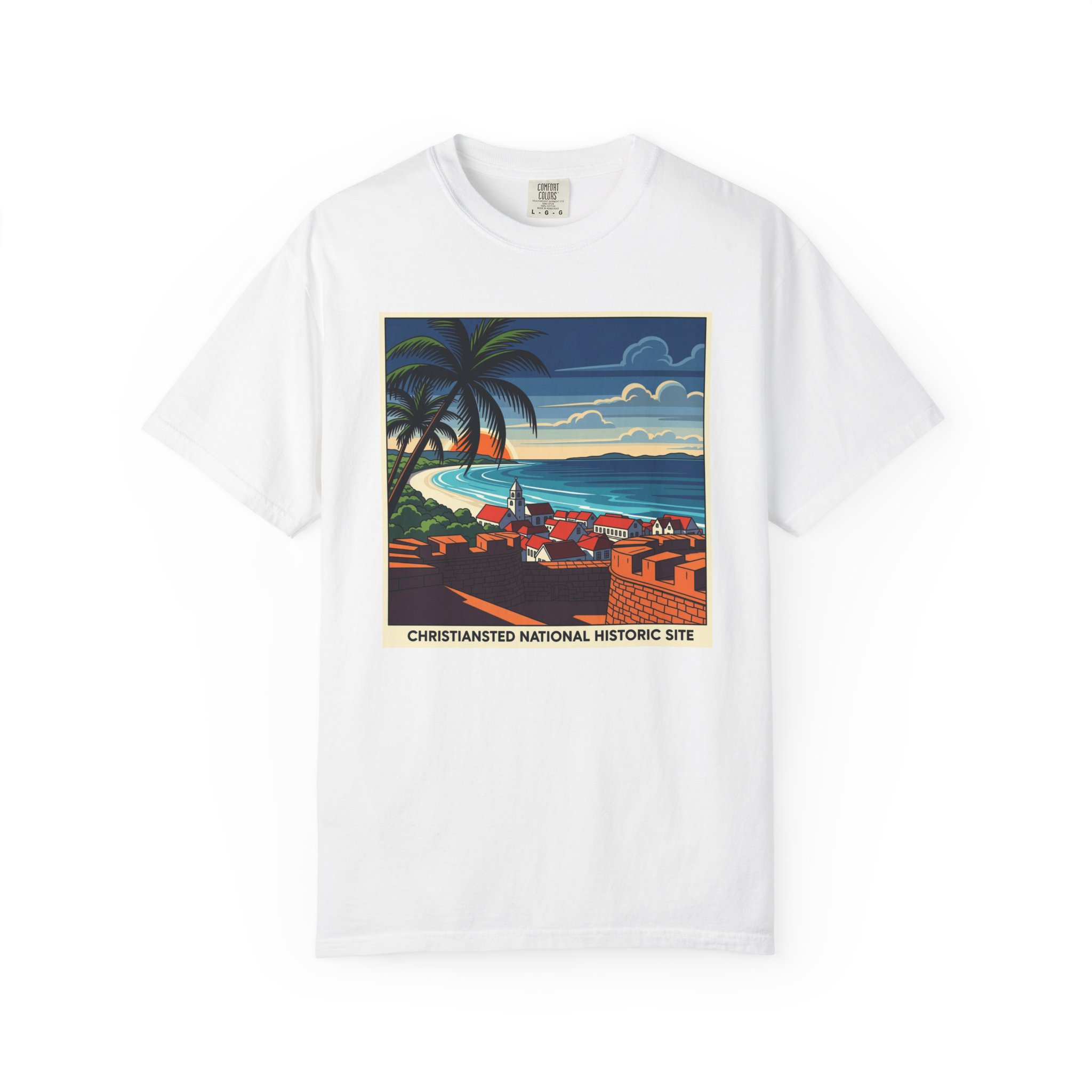 Christiansted National Historic Site WPA Style Unisex T-shirt