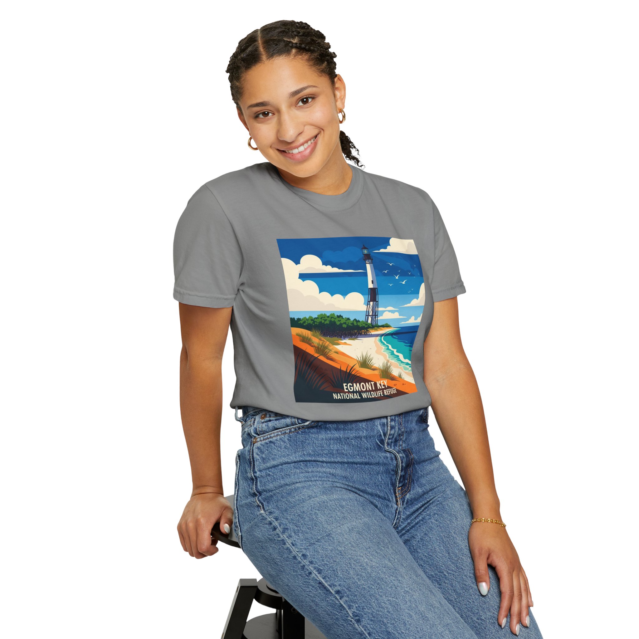 Egmont Key National Wildlife Refuge WPA Style Unisex T-shirt - Image 11