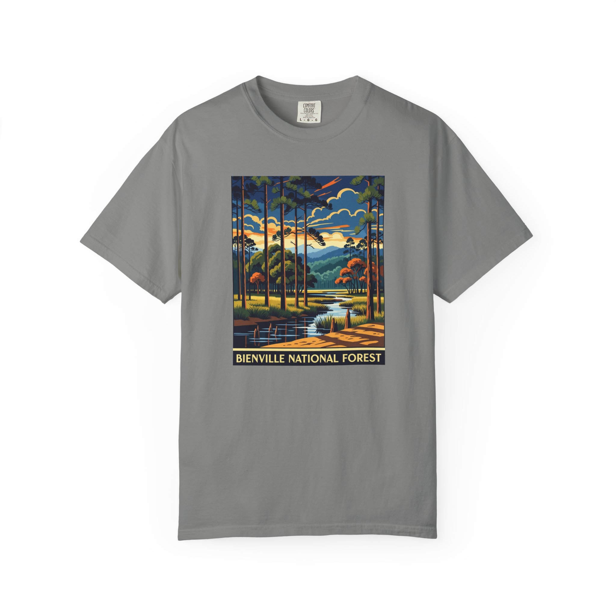 Bienville National Forest WPA Style Unisex T-shirt - Image 7