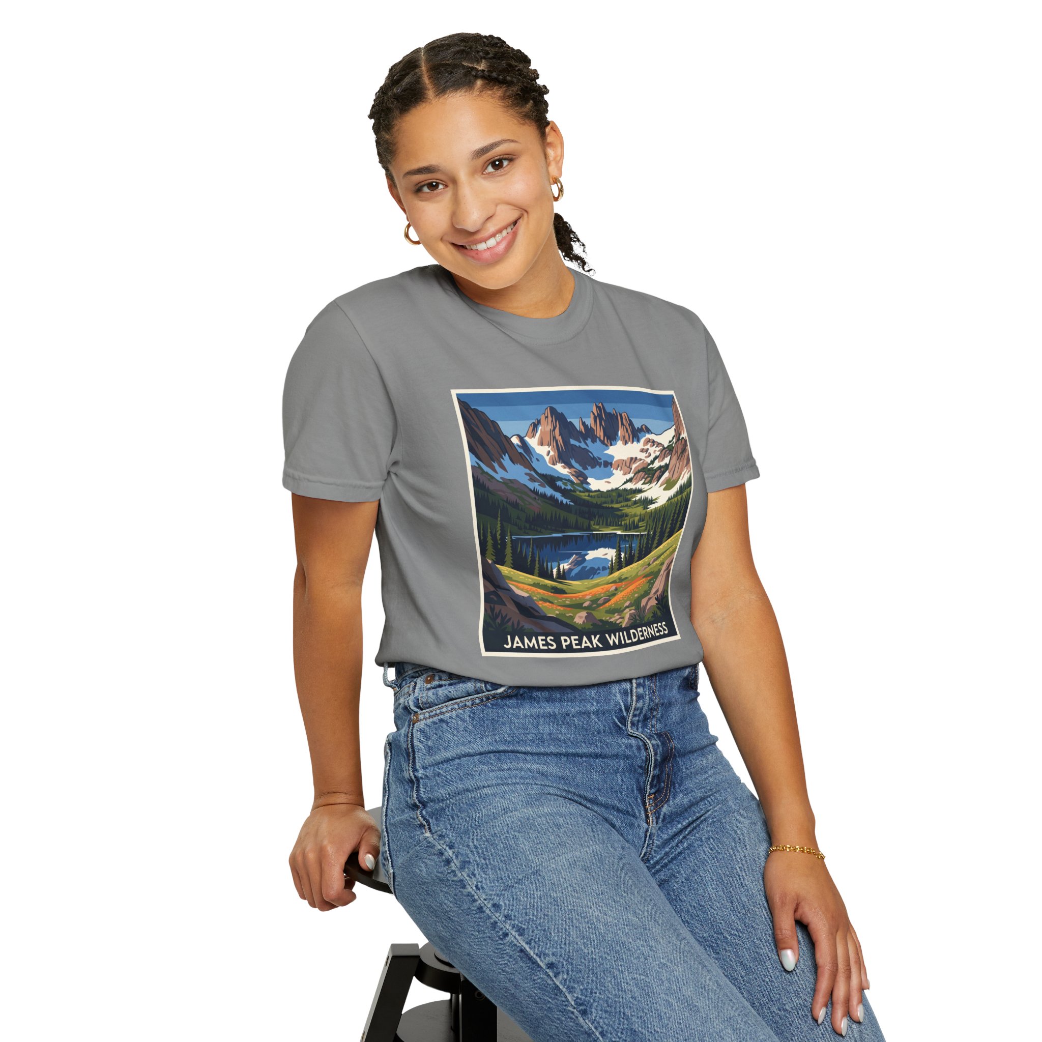 James Peak Wilderness WPA Style Unisex T-shirt - Image 11
