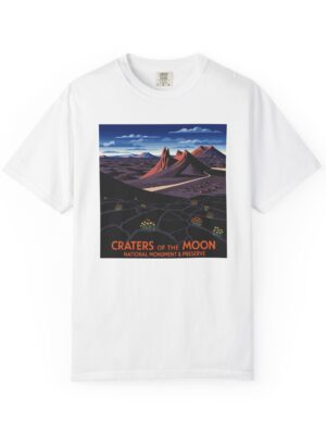 Craters of the Moon National Monument and Preserve WPA Style Unisex T-shirt