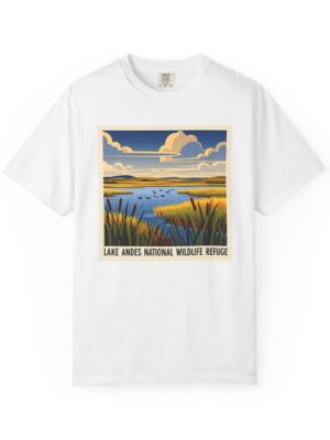 Lake Andes National Wildlife Refuge WPA Style Unisex T-shirt