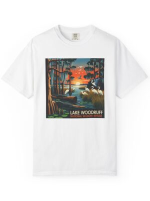 Lake Woodruff National Wildlife Refuge WPA Style Unisex T-shirt