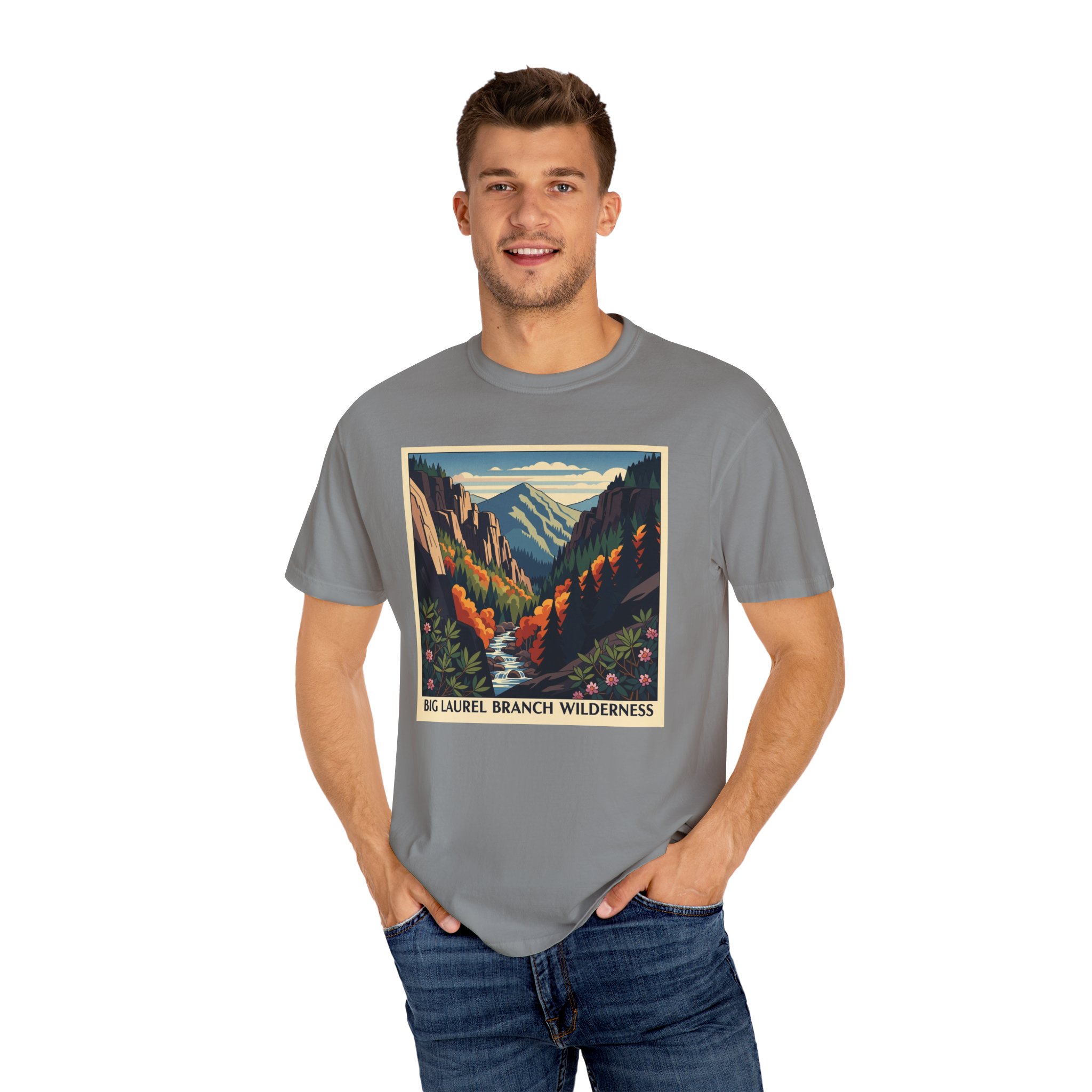 Big Laurel Branch Wilderness WPA Style Unisex T-shirt - Image 10