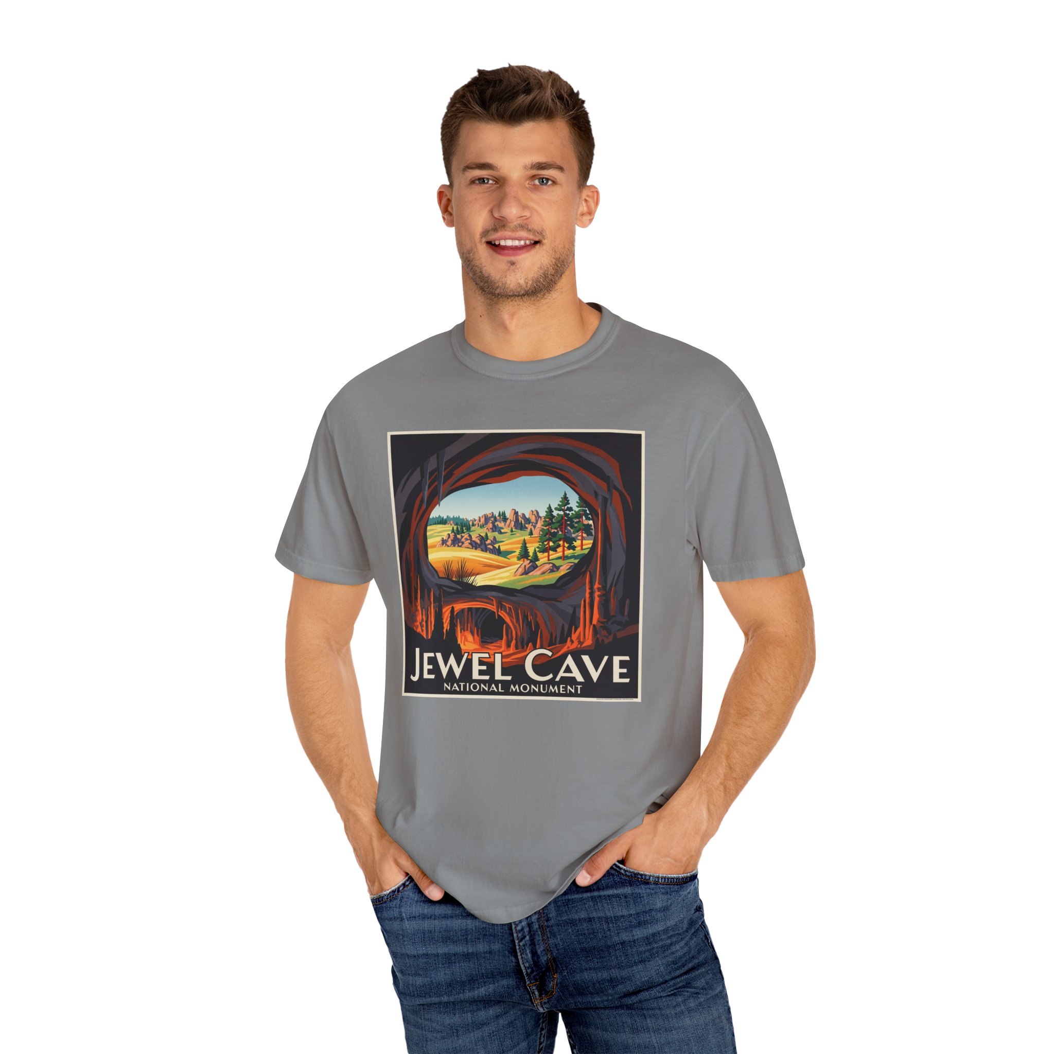 Jewel Cave National Monument WPA Style Unisex T-shirt - Image 10