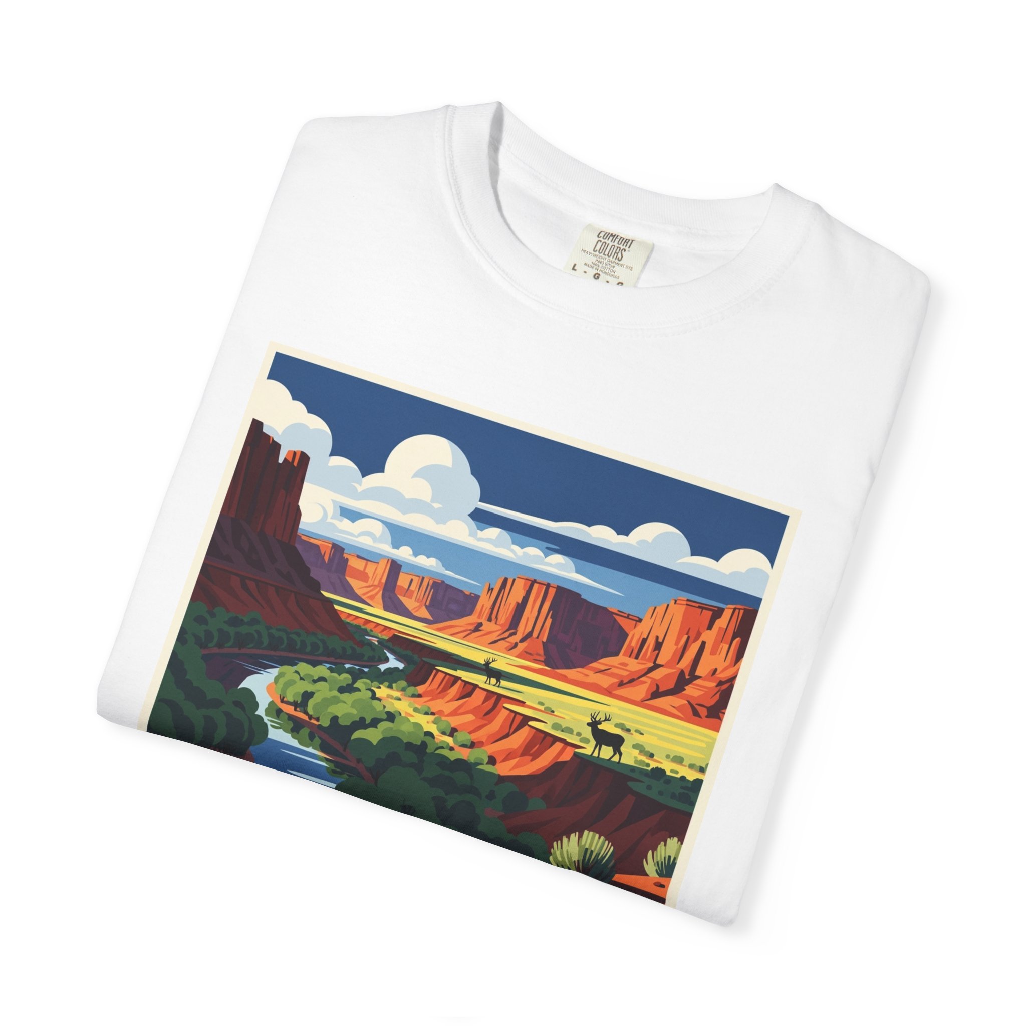 Browns Park National Wildlife Refuge WPA Style Unisex T-shirt - Image 3