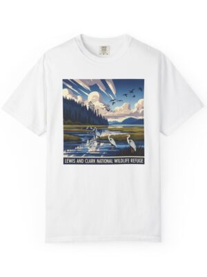 Lewis and Clark National Wildlife Refuge WPA Style Unisex T-shirt