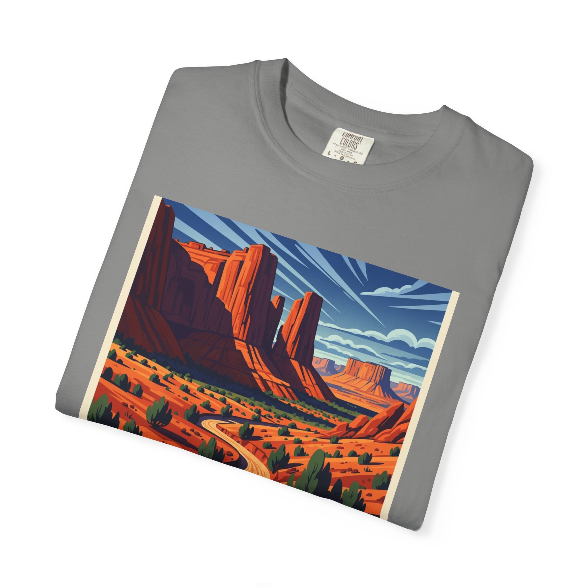 Box–Death Hollow Wilderness WPA Style Unisex T-shirt - Image 9