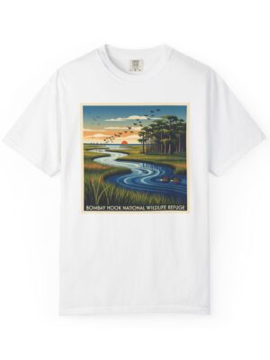 Bombay Hook National Wildlife Refuge WPA Style Unisex T-shirt